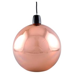 Tom Dixon, British Designer, Round Copper Colored Ceiling Pendant