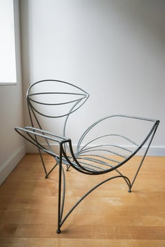 Tom Dixon "Banana Chair" con struttura in filo metallico per Cappellini, 1988, prima edizione