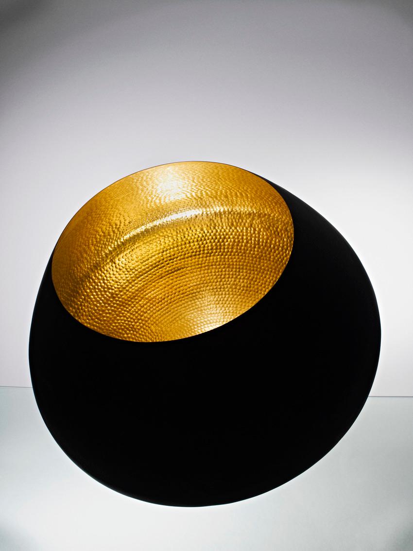 Tom Dixon 'Beat Stout' Black Metal and Brass Pendant For Sale 2