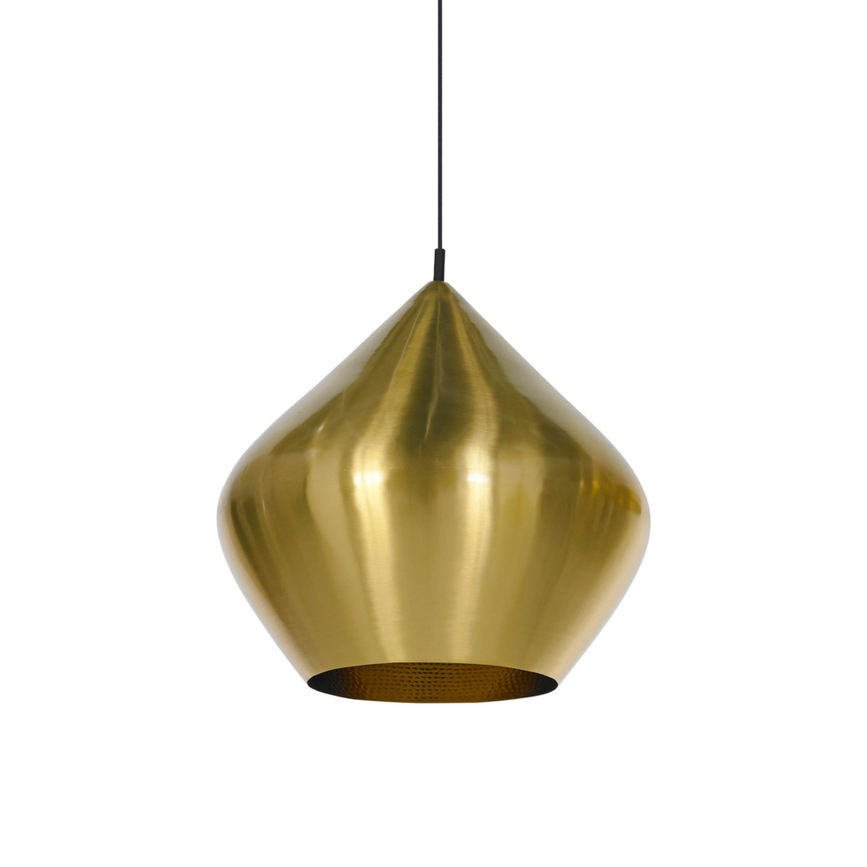 Tom Dixon 'Beat Stout' Black Metal and Brass Pendant For Sale 7