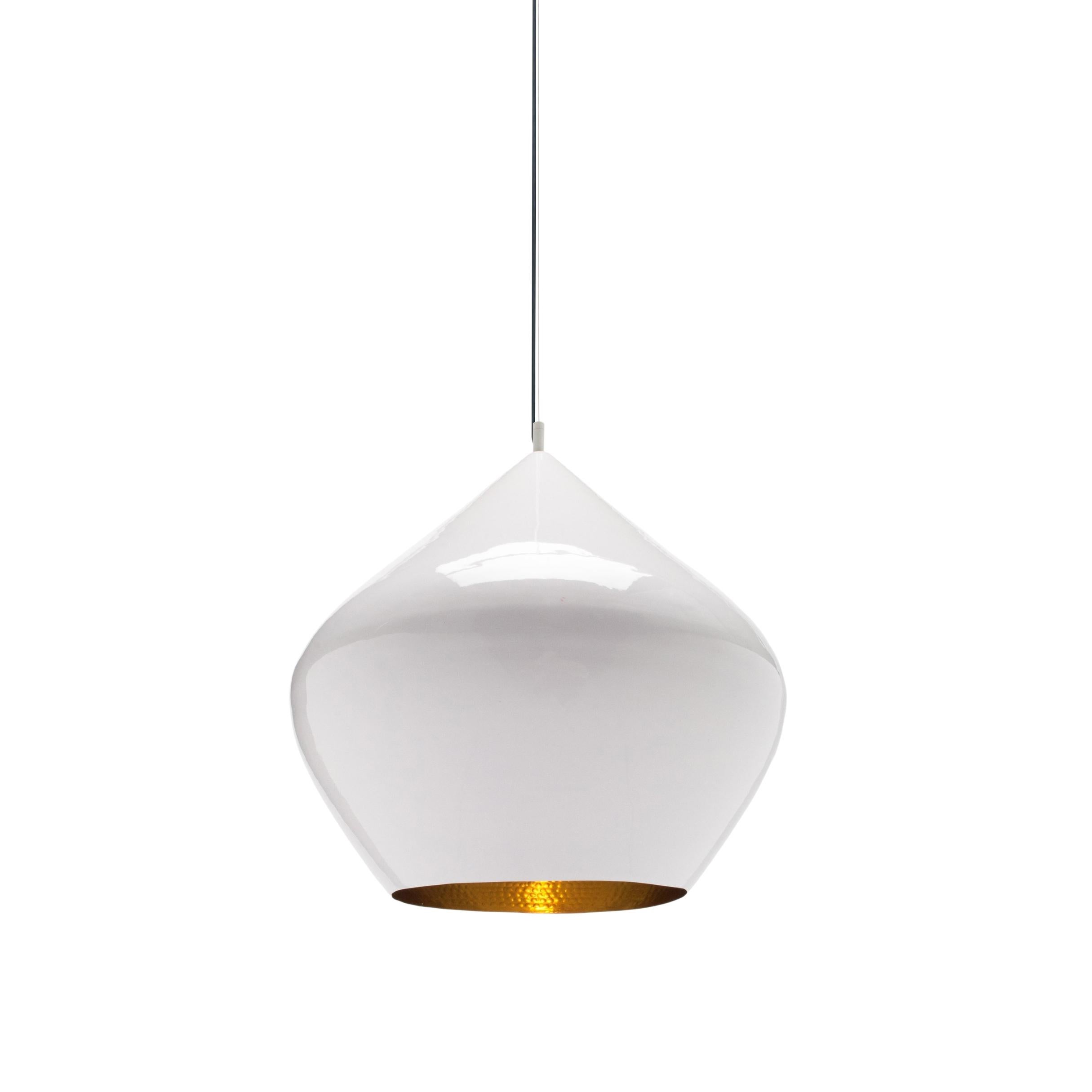 Tom Dixon 'Beat Stout' Black Metal and Brass Pendant For Sale 8