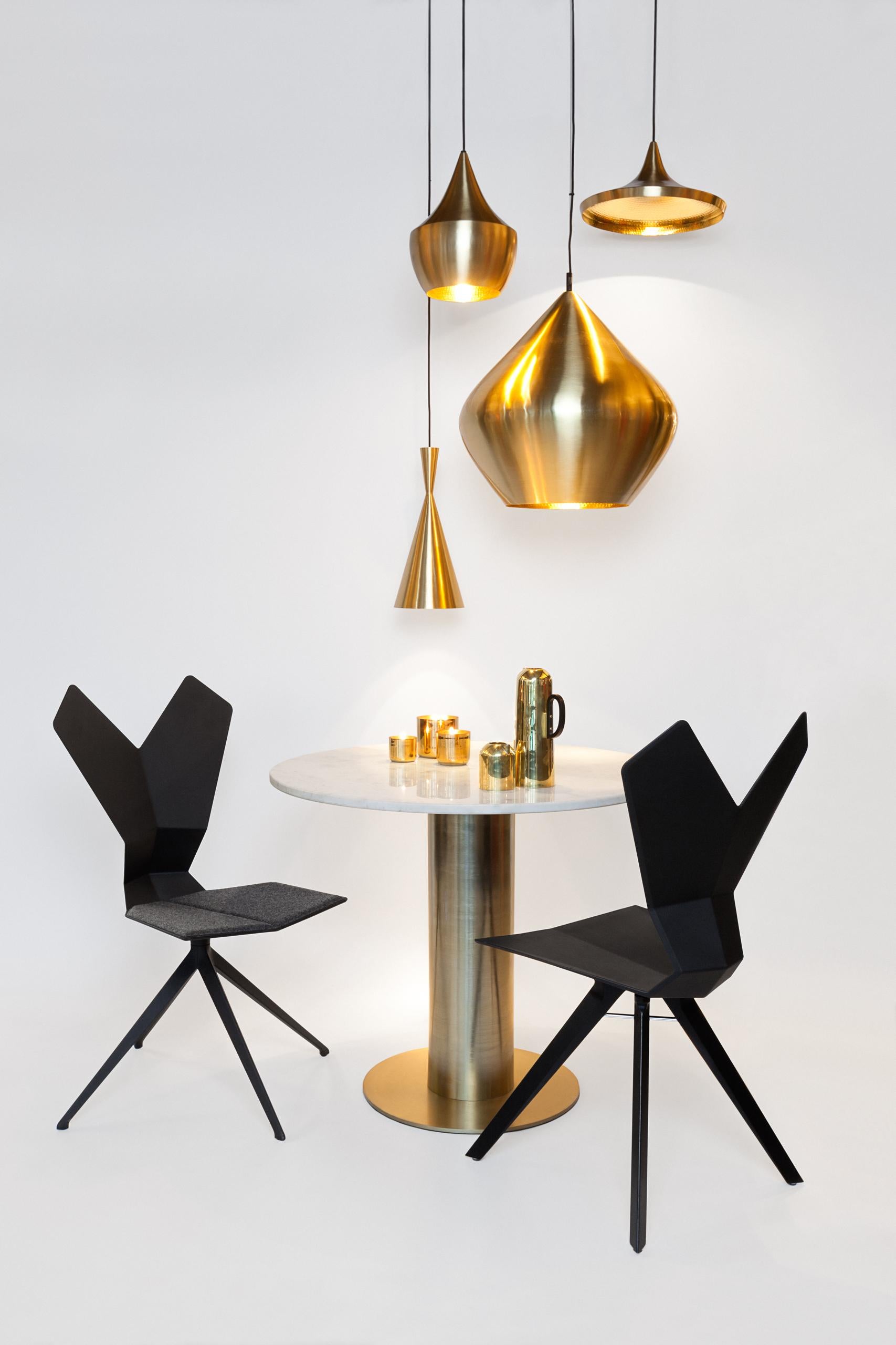 Contemporary Tom Dixon 'Beat Stout' Black Metal and Brass Pendant For Sale