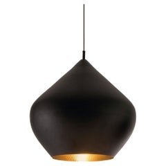 Tom Dixon 'Beat Stout' Black Metal and Hammered Brass Pendant
