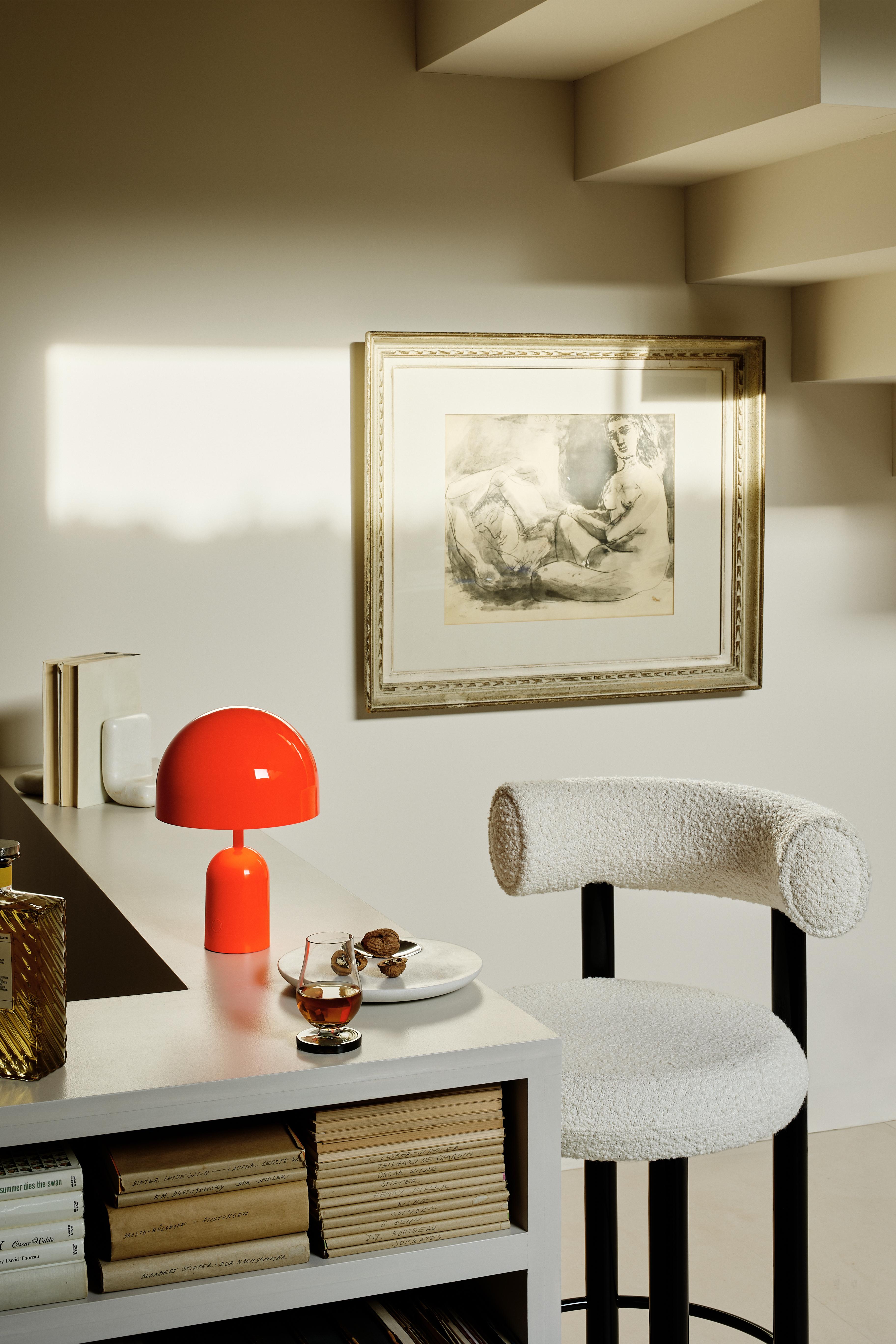 Minimalist Tom Dixon 'Bell' Portable LED Lamp in Fluoro For Sale