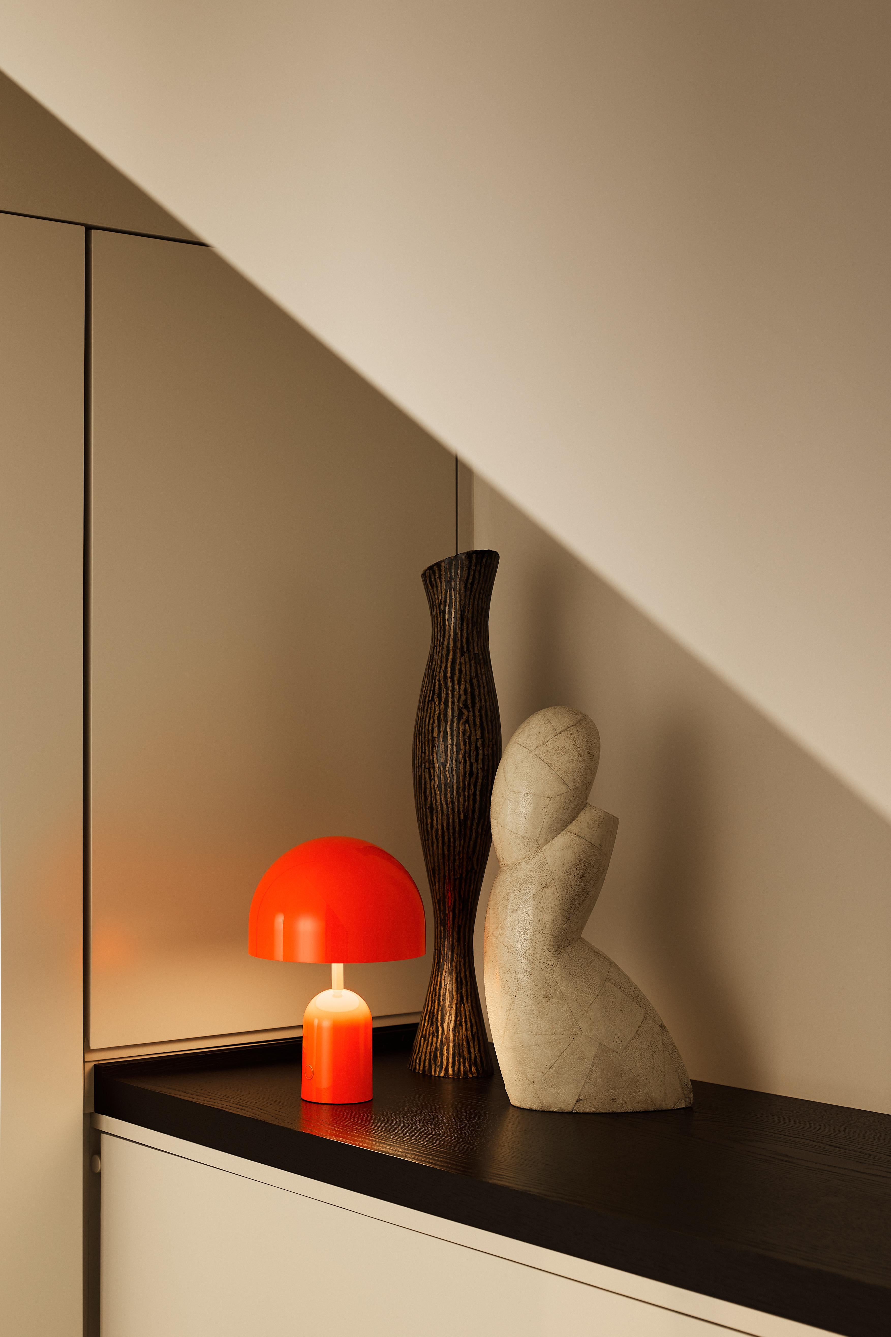 British Tom Dixon 'Bell' Portable LED Lamp in Fluoro For Sale