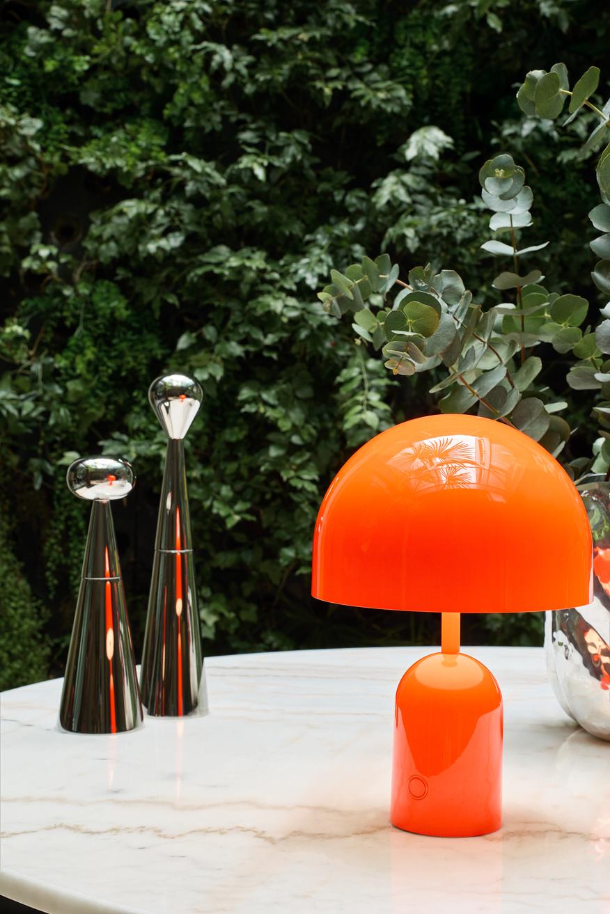 Plastic Tom Dixon 'Bell' Portable LED Lamp in Fluoro For Sale