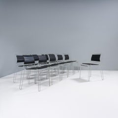 Tom Dixon Black Rubber Band and Steel Dining Chairs, Set of 10