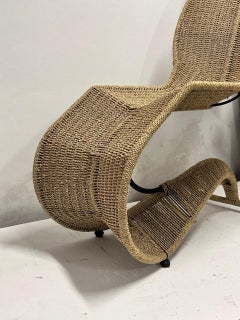 Tom Dixon Bolide Iron Woven Seagrass Rocking Chaise