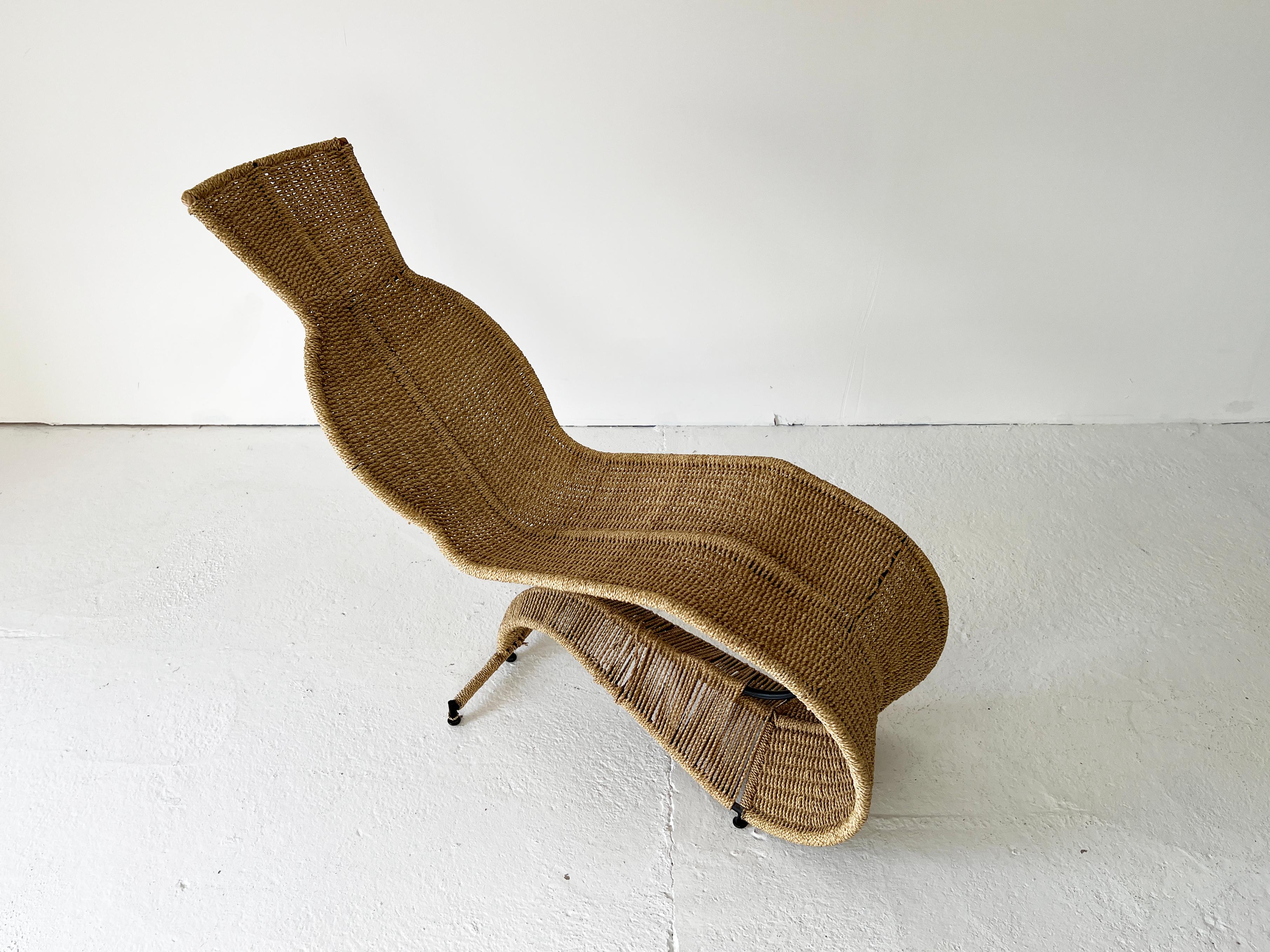 British Tom Dixon 'Bolide' Woven Seagrass Chair, London, 1991 For Sale