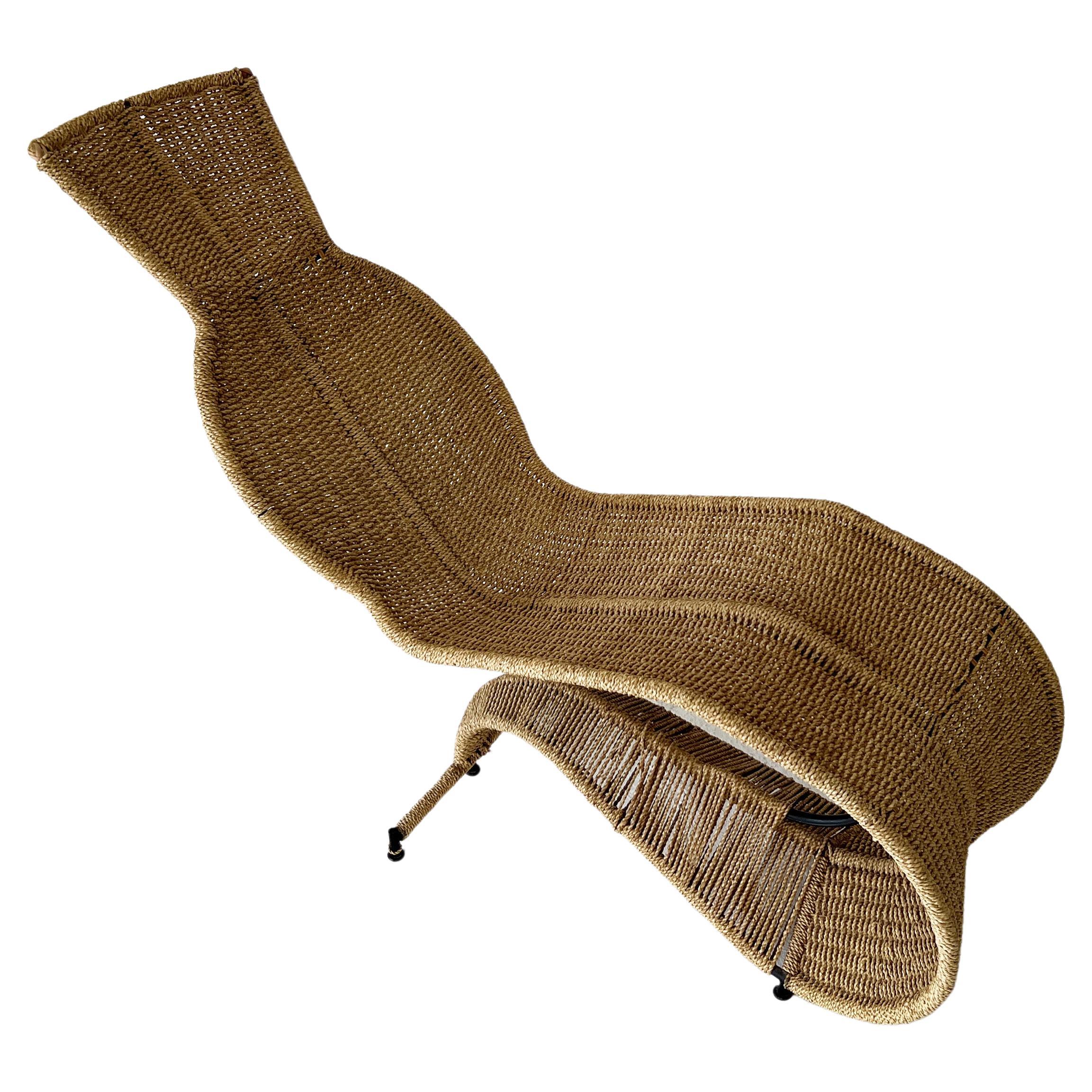 Tom Dixon 'Bolide' Woven Seagrass Chair, London, 1991 For Sale