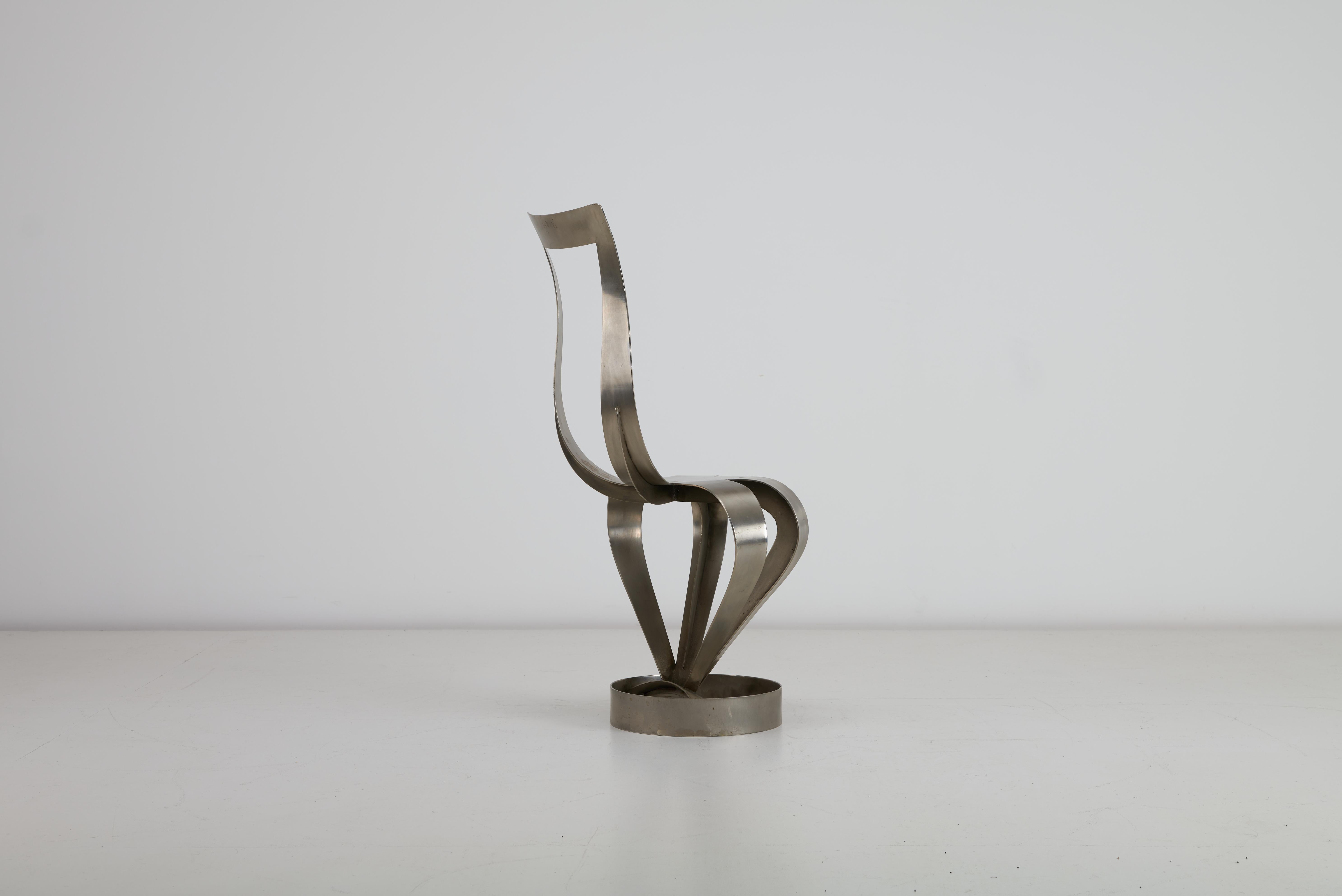 Acciaio Sedia vintage Tom Dixon, Crown Chair, c1988 in vendita