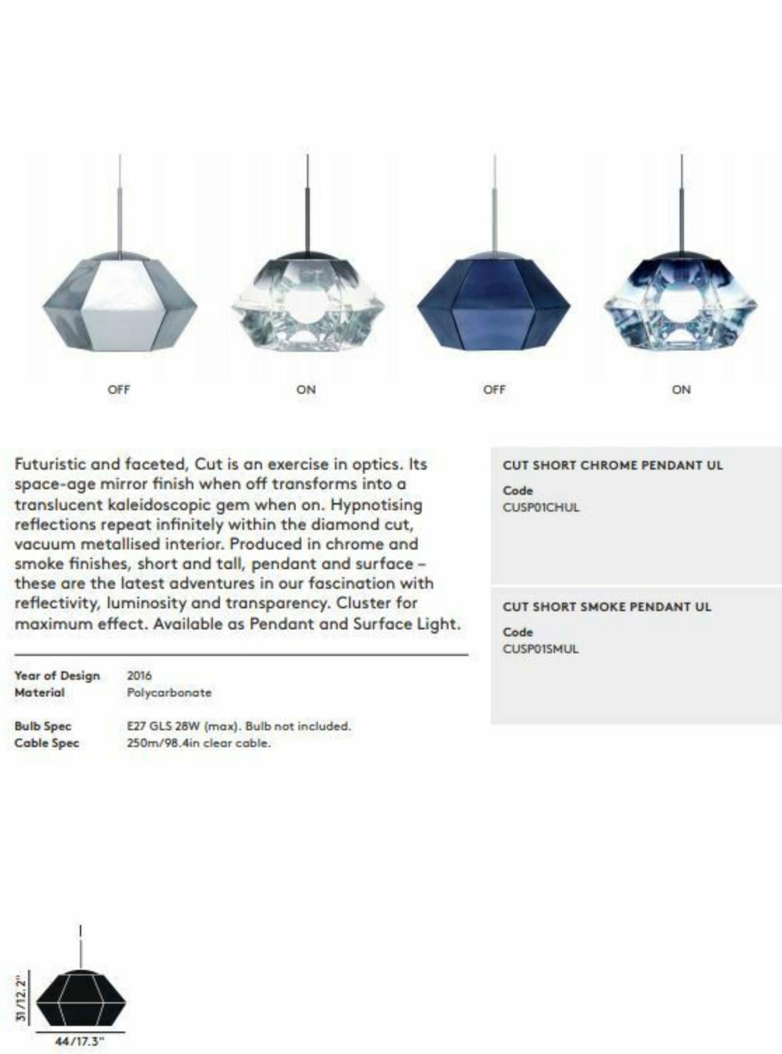 cut short smoke led pendant