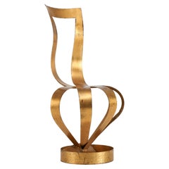 Tom Dixon Gold Crown Chair & John Stoddart Photograph of Elizabeth Hurley 1988