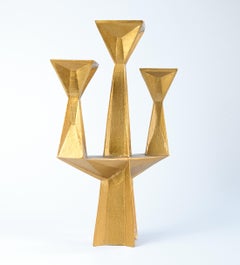 Tom Dixon Gold “Gem” Series Candelabra, Rough & Smooth Collection, 2013