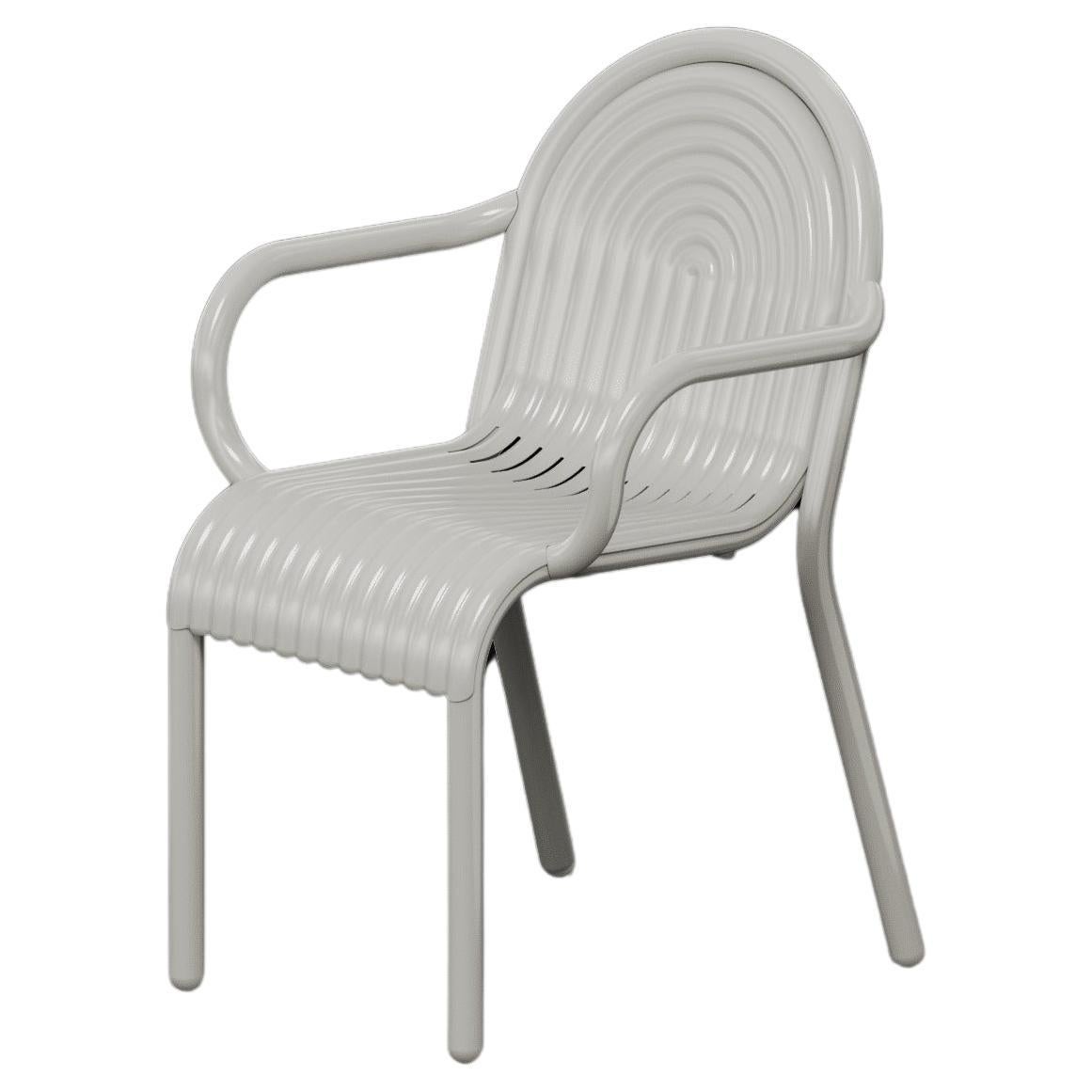 Contemporary Tom Dixon 'Groove' Aluminum Outdoor Armchair in Moss Green For Sale