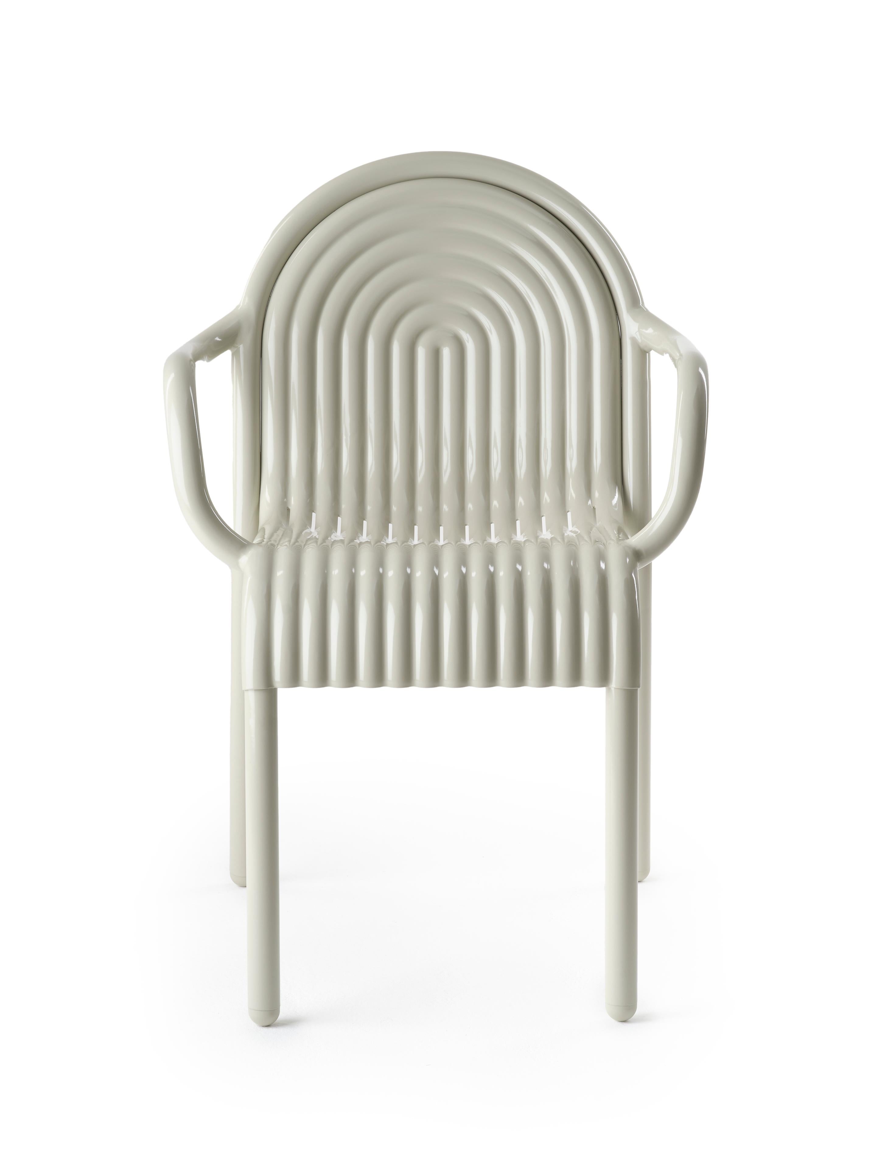 Tom Dixon 'Groove' Aluminum Outdoor Armchair in Moss Green For Sale 2