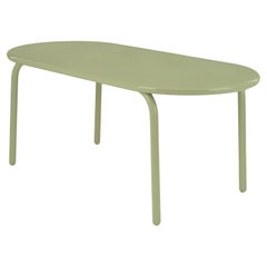 Table de salle à manger d'extérieur Groove en aluminium vert mousse Tom Dixon