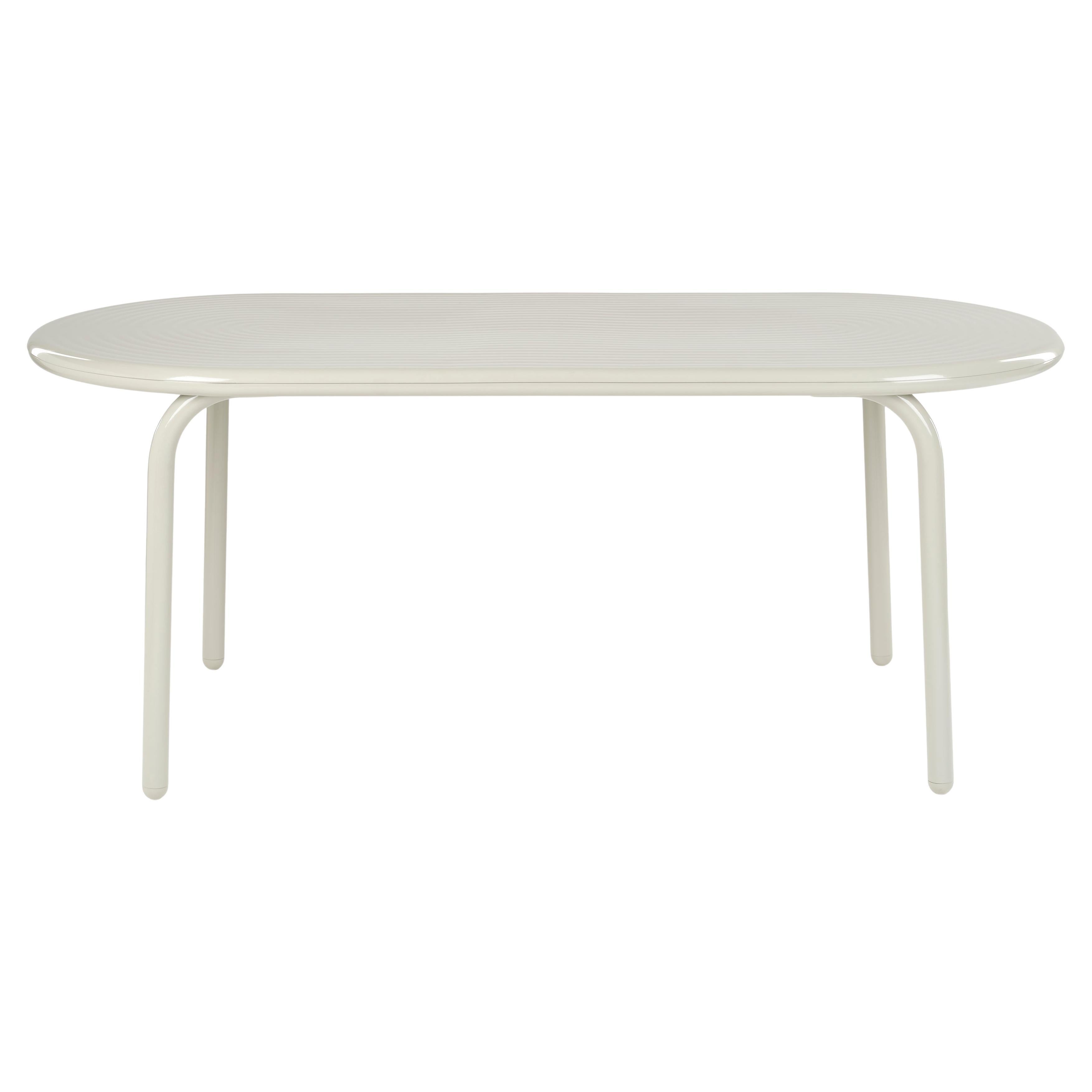 Tom Dixon 'Groove' Aluminum Outdoor Dining Table in Putty For Sale