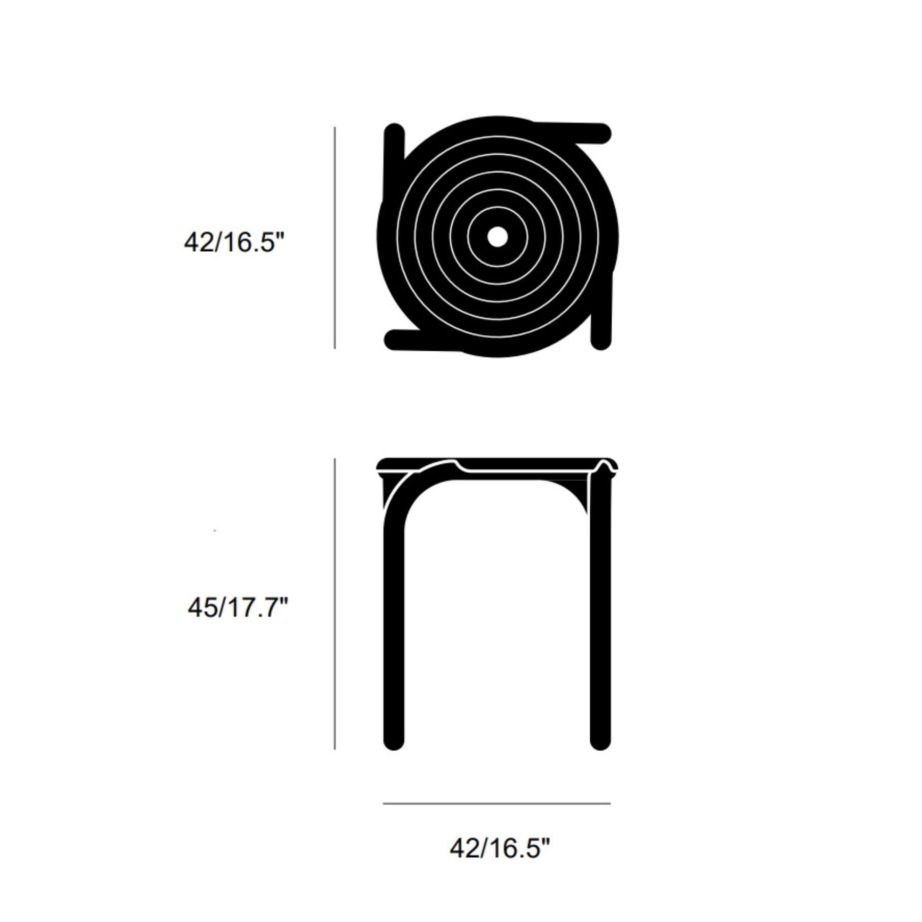 Tom Dixon 'Groove' Aluminum Outdoor Stool in Putty For Sale 12