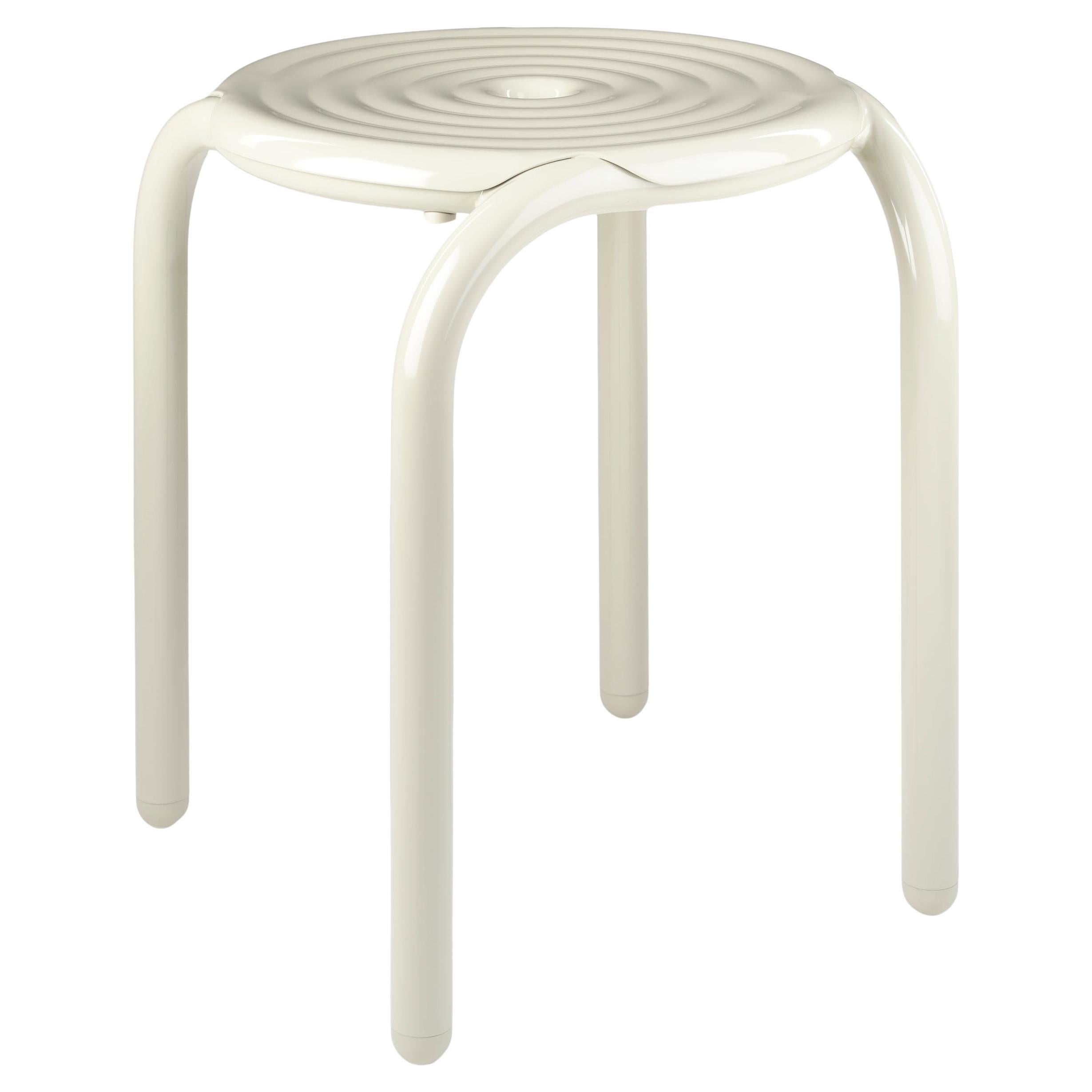 Tom Dixon 'Groove' Aluminium Hocker für draußen in Kitt