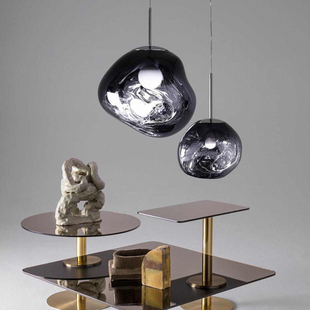 Tom Dixon Large Smoke Copper Melt Pendant LED, Globe Lighting, UK, 2019 In Excellent Condition In Brooklyn, NY