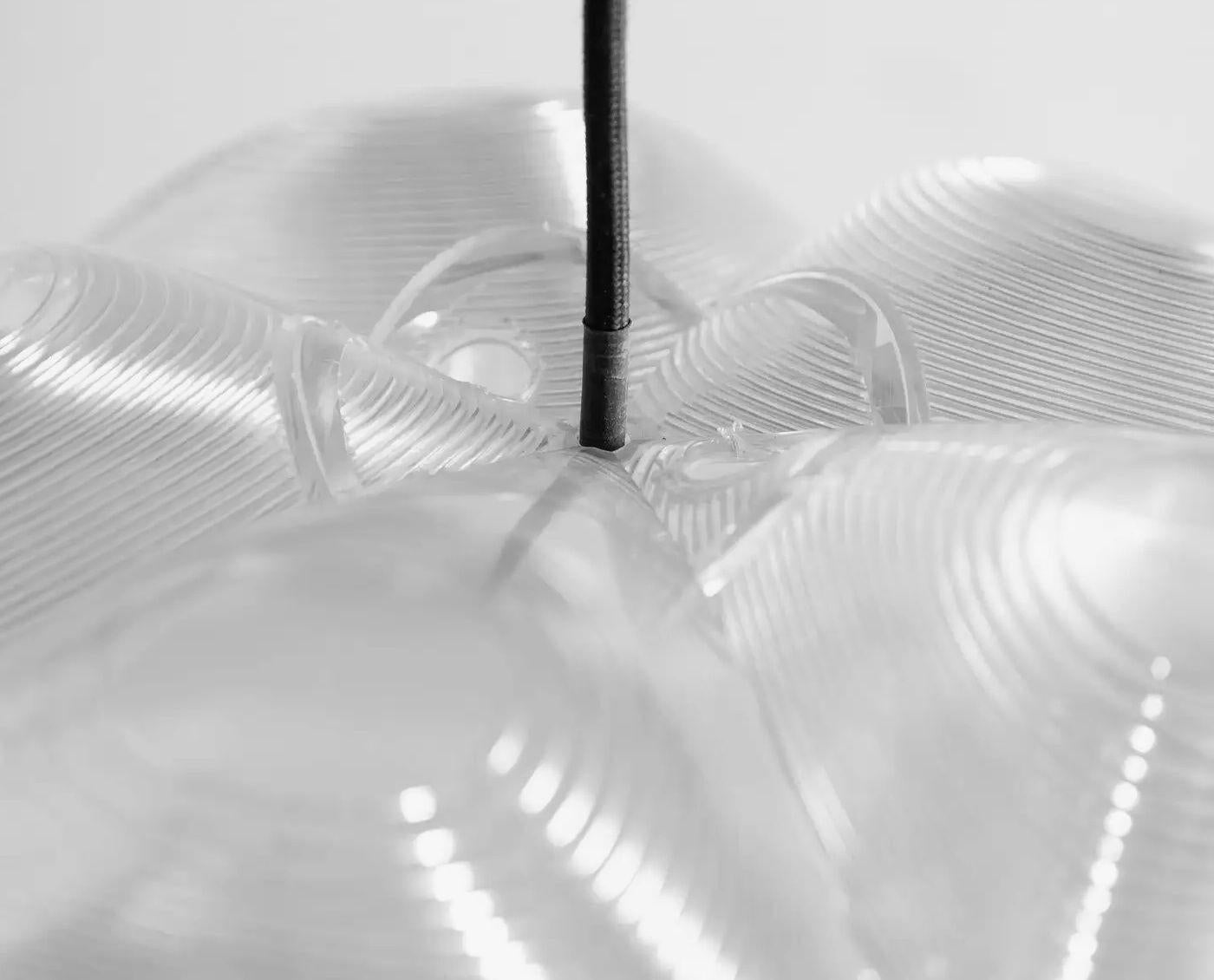 XXI secolo e contemporaneo Tom Dixon Lens Pendant Fixture Spherical Ceiling Light Clear Globe Chandelier in vendita