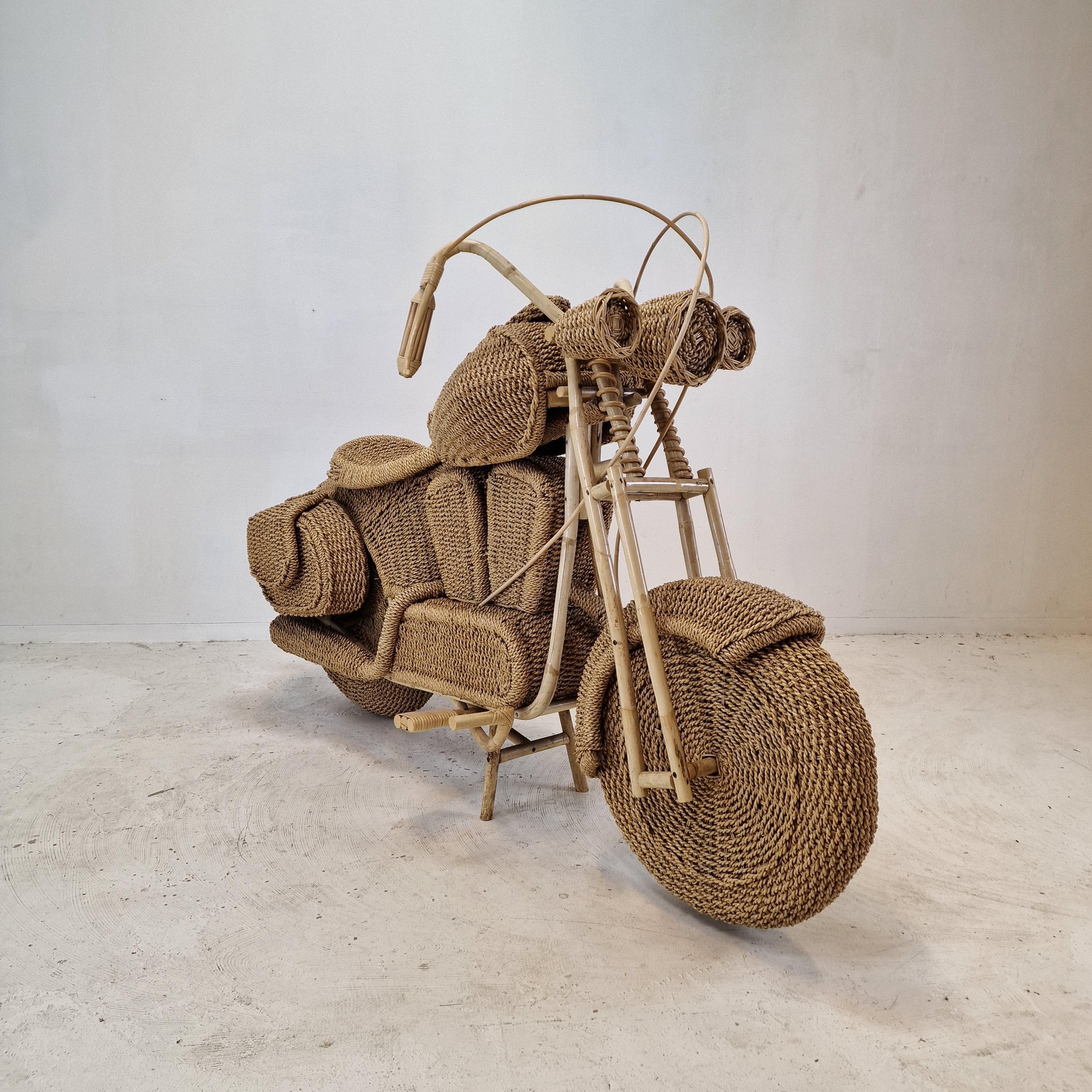 Late 20th Century Tom Dixon Life Size Harley Davidson Motorcycle, 1980's For Sale