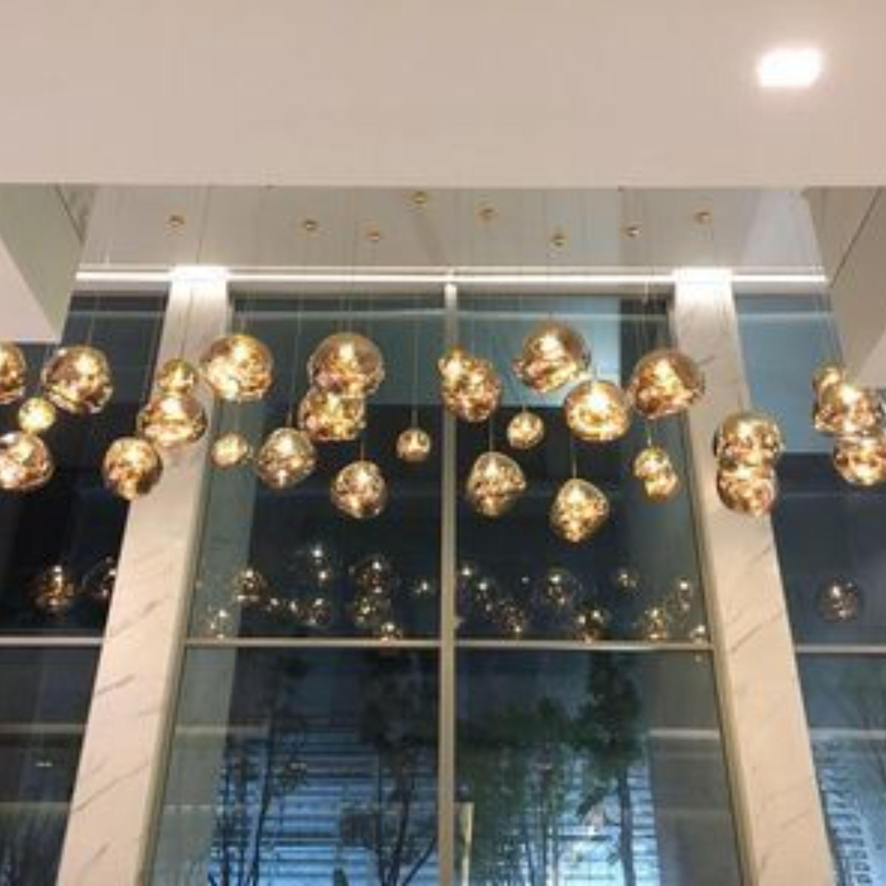 Tom Dixon 'Melt' Polycarbonate Pendant in Gold in vendita 2