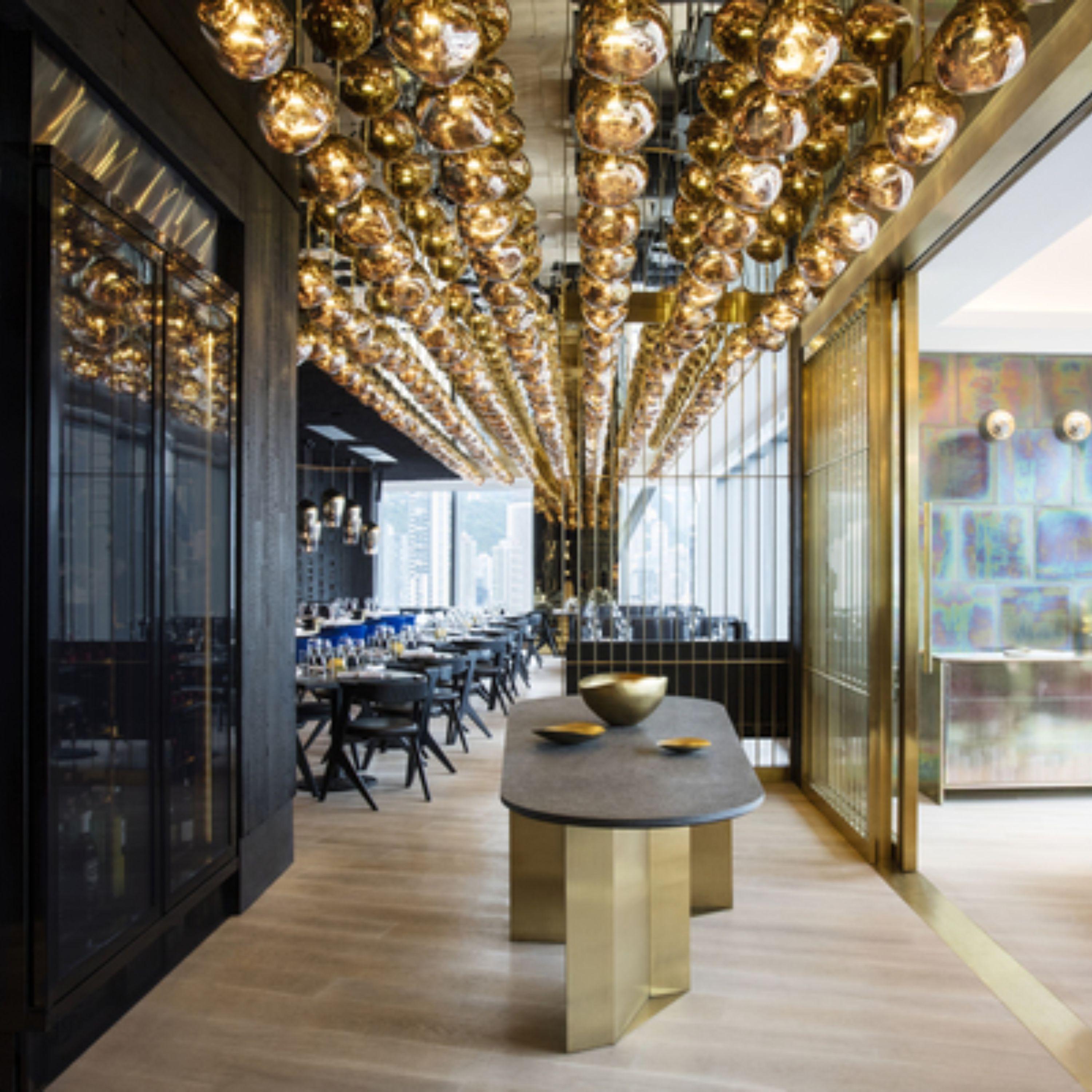 Tom Dixon 'Melt' Polycarbonate Pendant in Gold in vendita 3