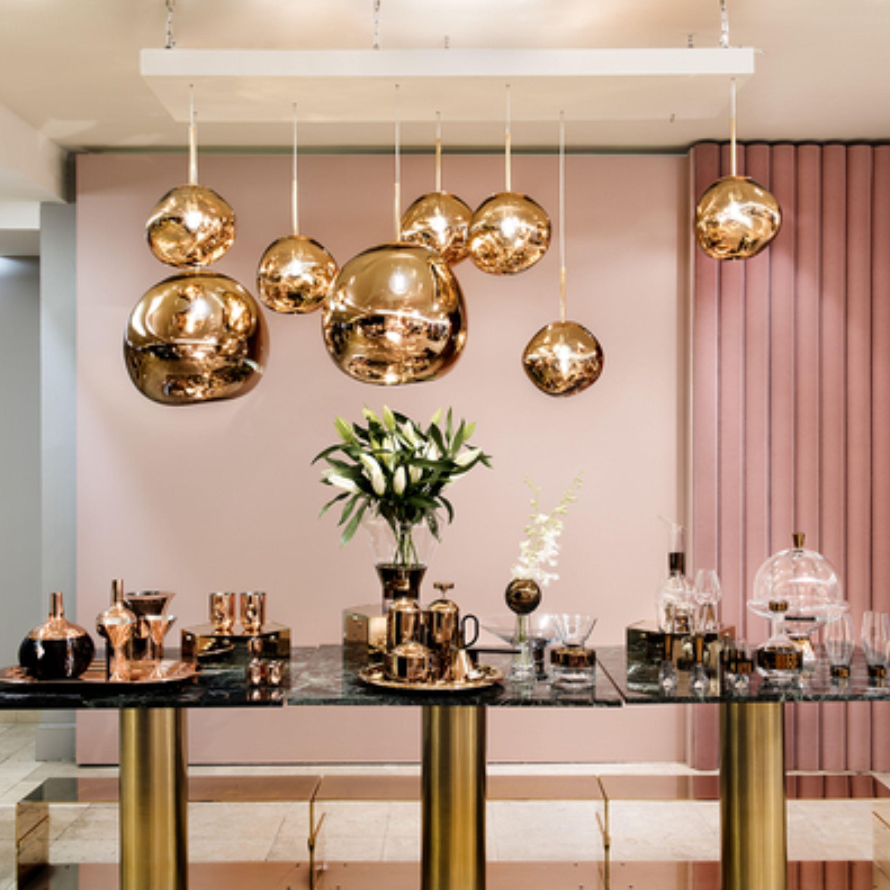 Tom Dixon 'Melt' Polycarbonate Pendant in Gold in vendita 4