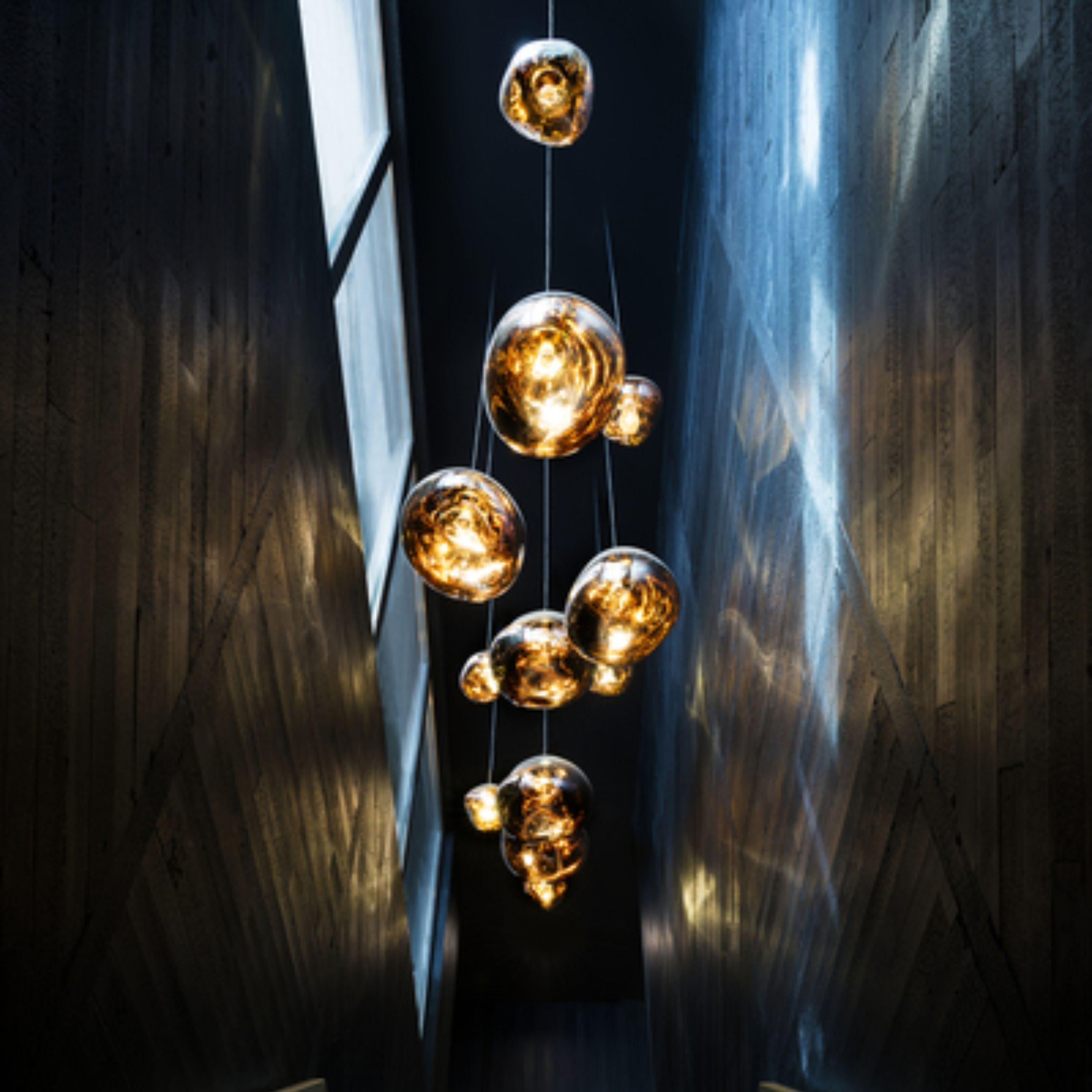 Tom Dixon 'Melt' Polycarbonate Pendant in Gold in vendita 5