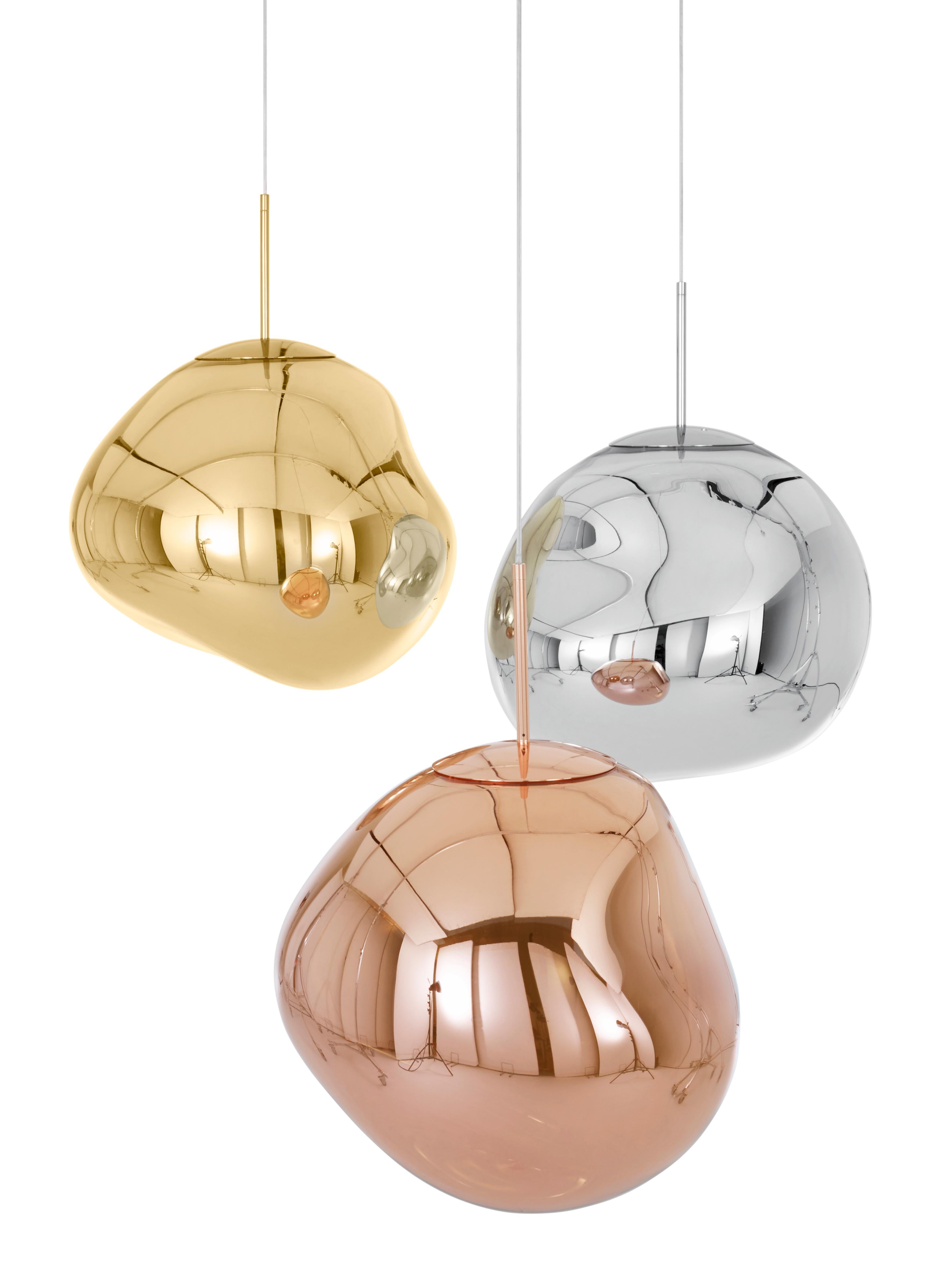 Tom Dixon 'Melt' Polycarbonate Pendant in Gold in vendita 7