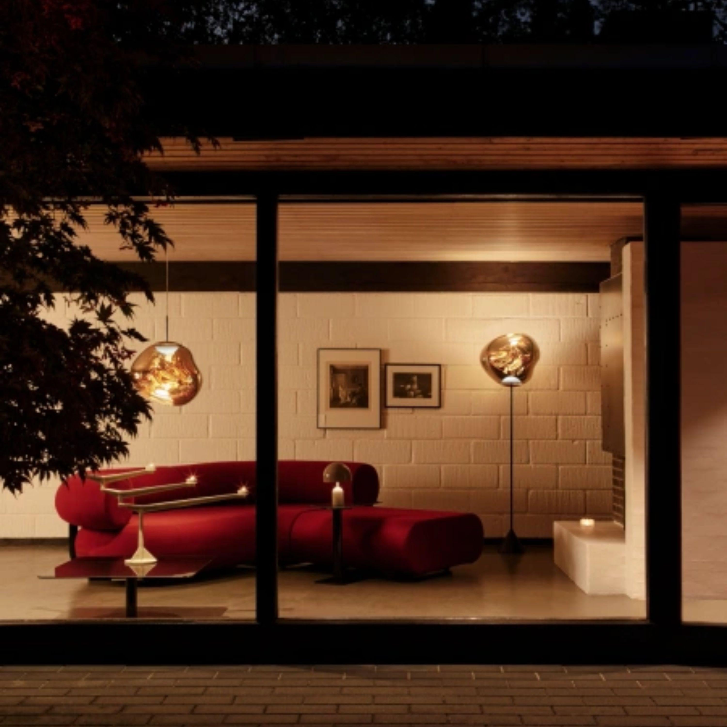 Moderno Tom Dixon 'Melt' Polycarbonate Pendant in Gold in vendita