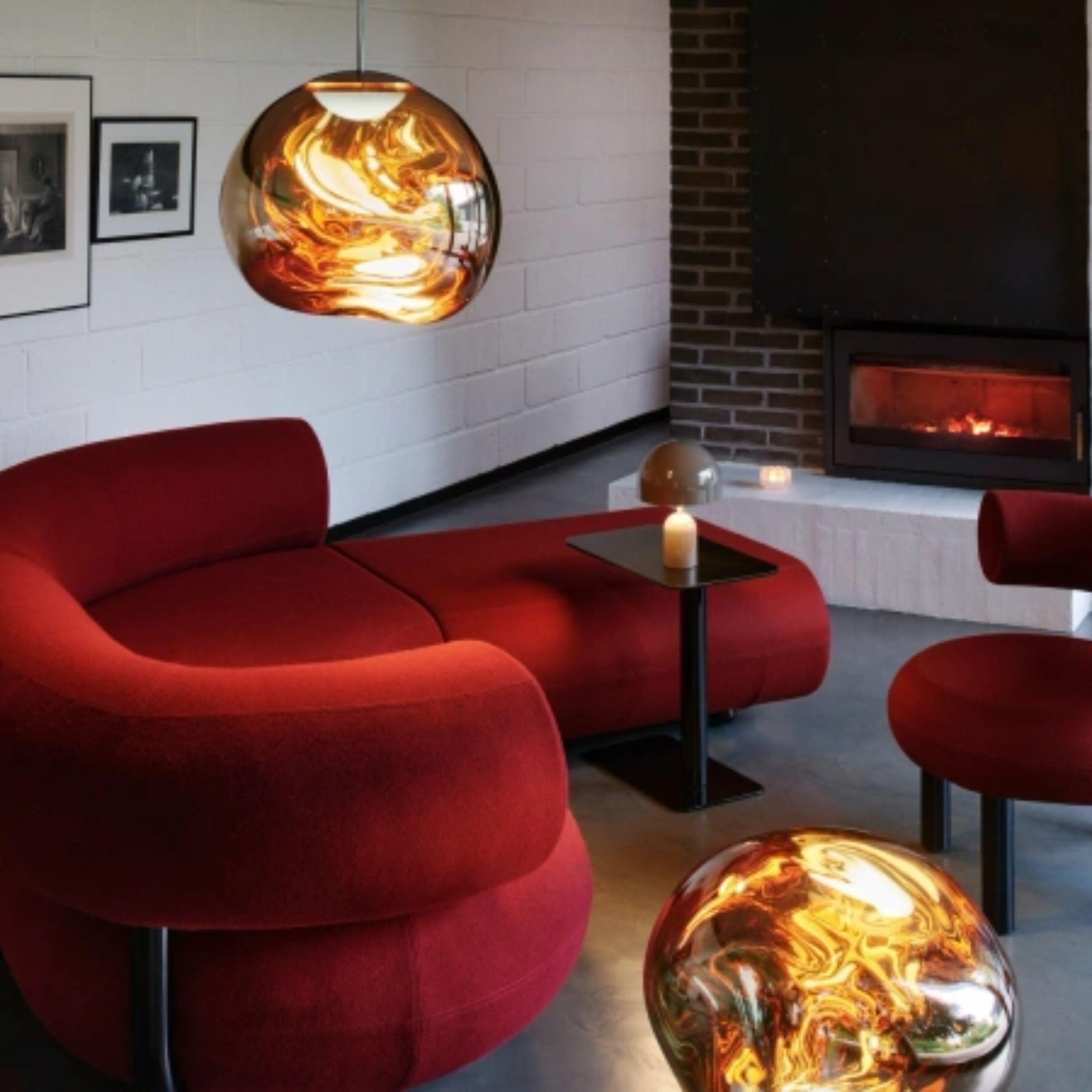 Stampato Tom Dixon 'Melt' Polycarbonate Pendant in Gold in vendita