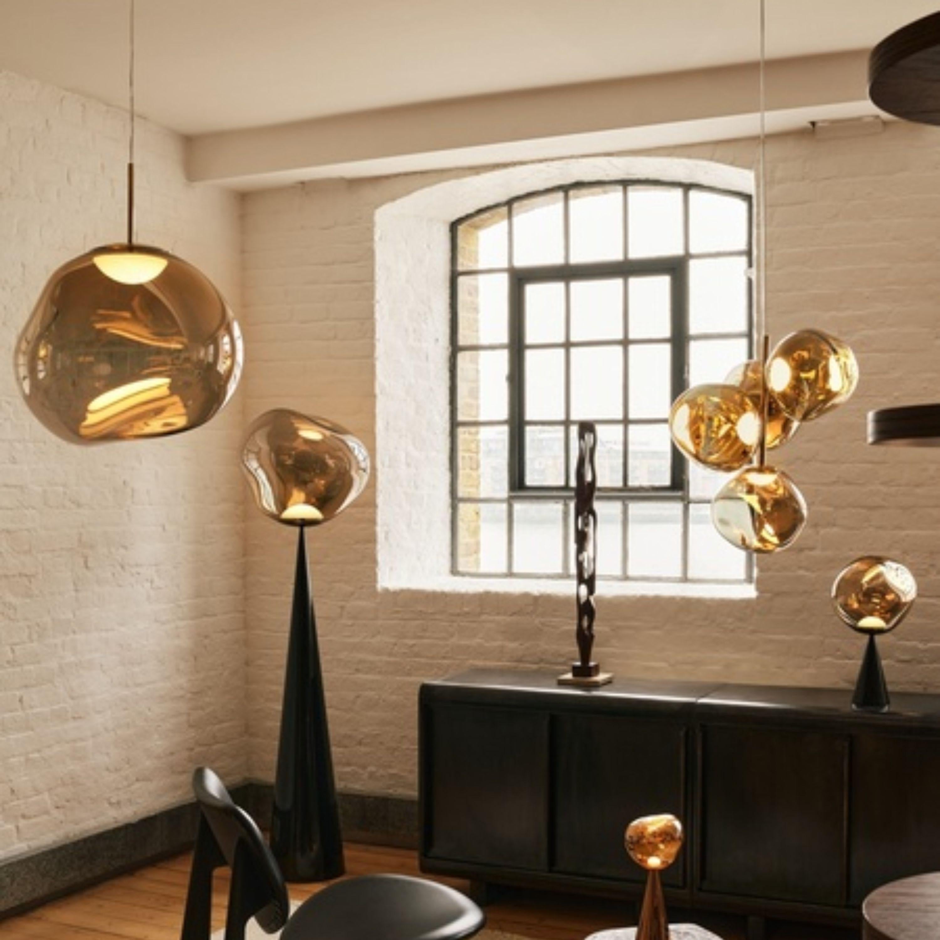 Metallo Tom Dixon 'Melt' Polycarbonate Pendant in Gold in vendita