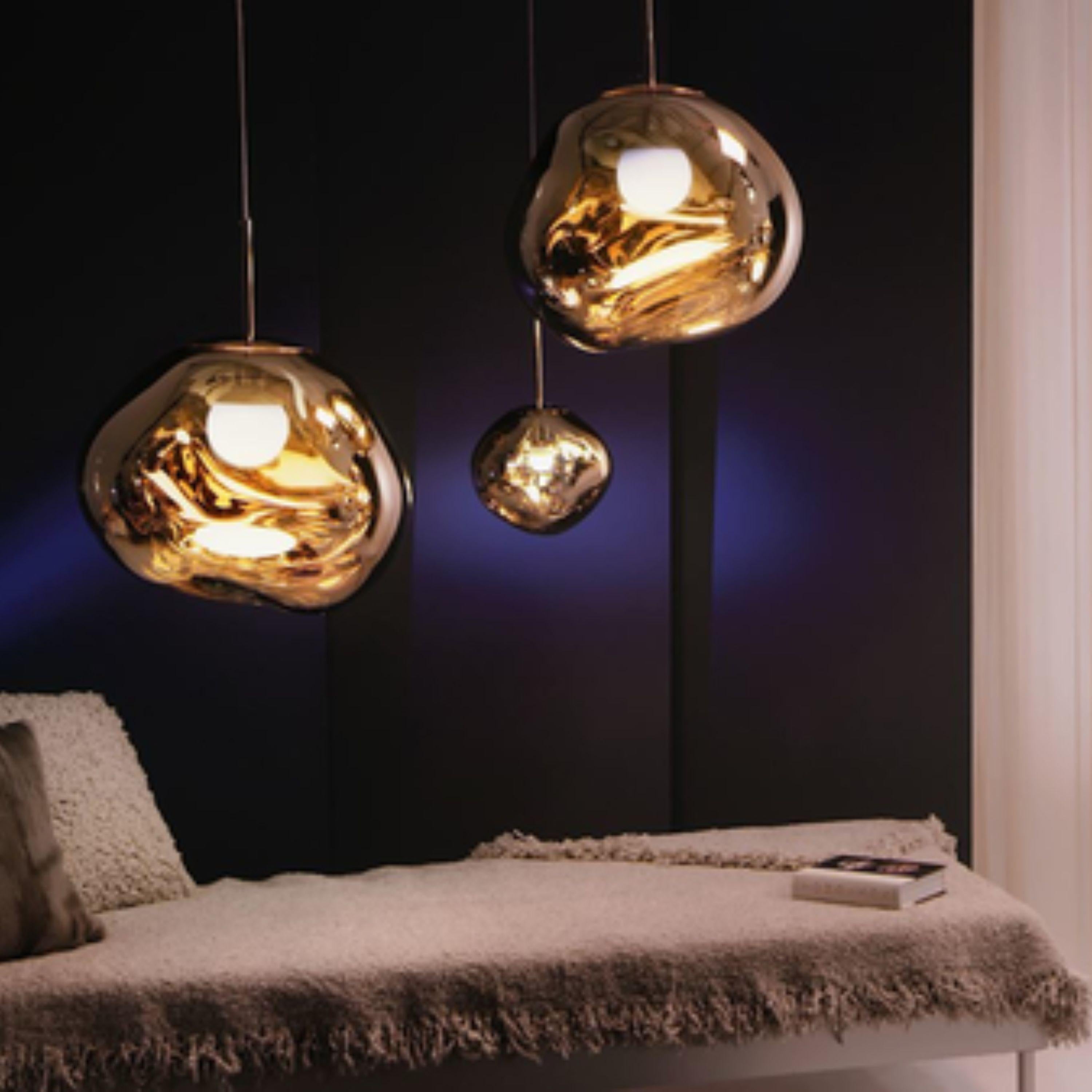 Tom Dixon 'Melt' Polycarbonate Pendant in Gold in vendita 1