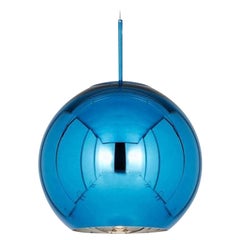 Tom Dixon Minimal, lampada a sospensione in rame blu, piccola, edizione limitata