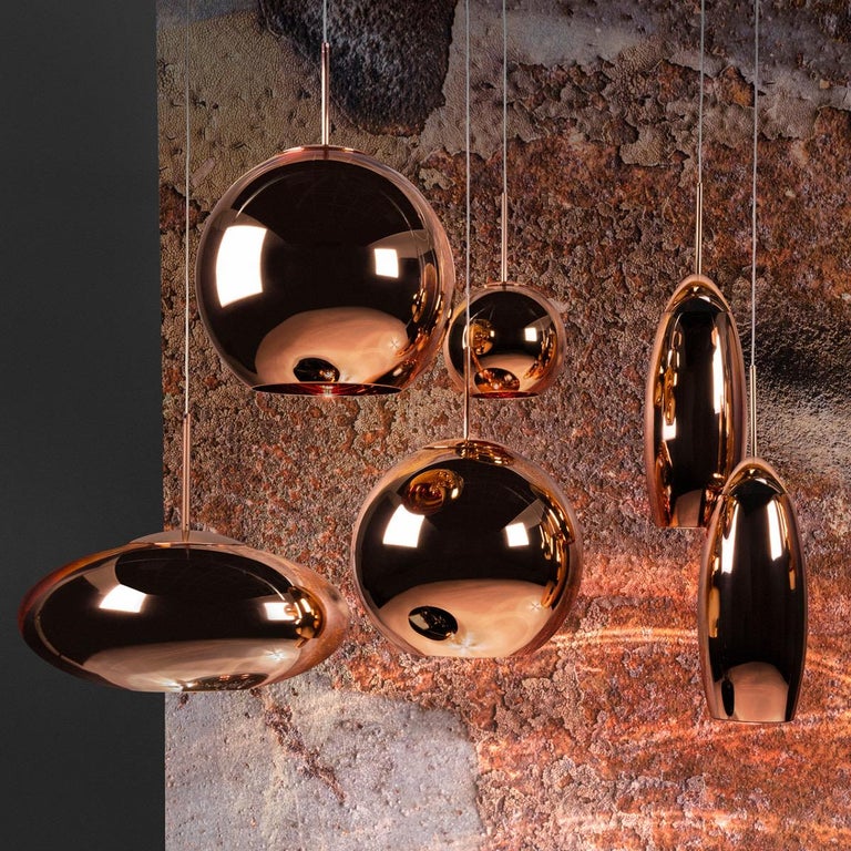 Tom Dixon Minimal Industrial Copper Tall Pendant Light, Contemporary,  British For Sale at 1stDibs