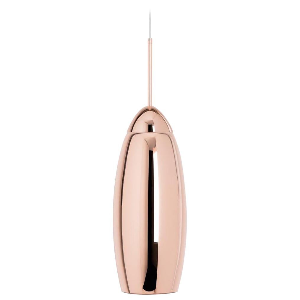 Tom Dixon Minimal Industrial Copper Tall Pendant Light, Contemporary, British