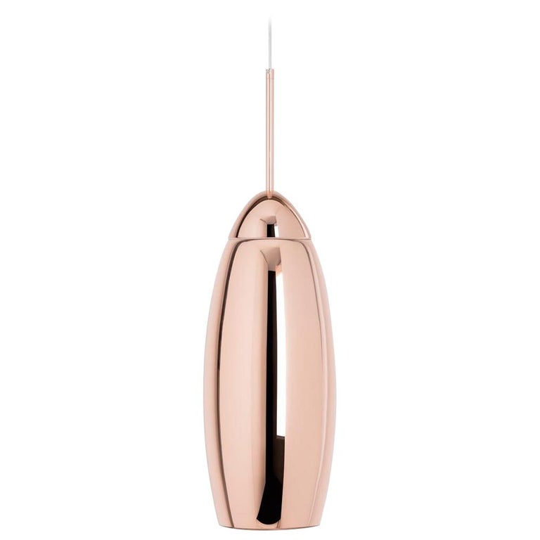 Tom Dixon Minimal Industrial Copper Tall Pendant Light, Contemporary,  British For Sale at 1stDibs