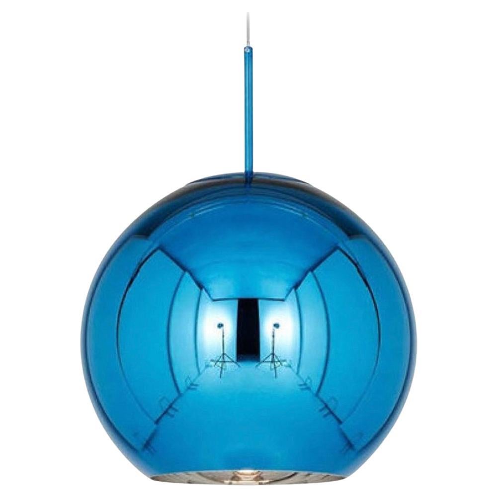 Tom Dixon Minimal Large Blue Copper Pendant Light, Limited Edition For Sale