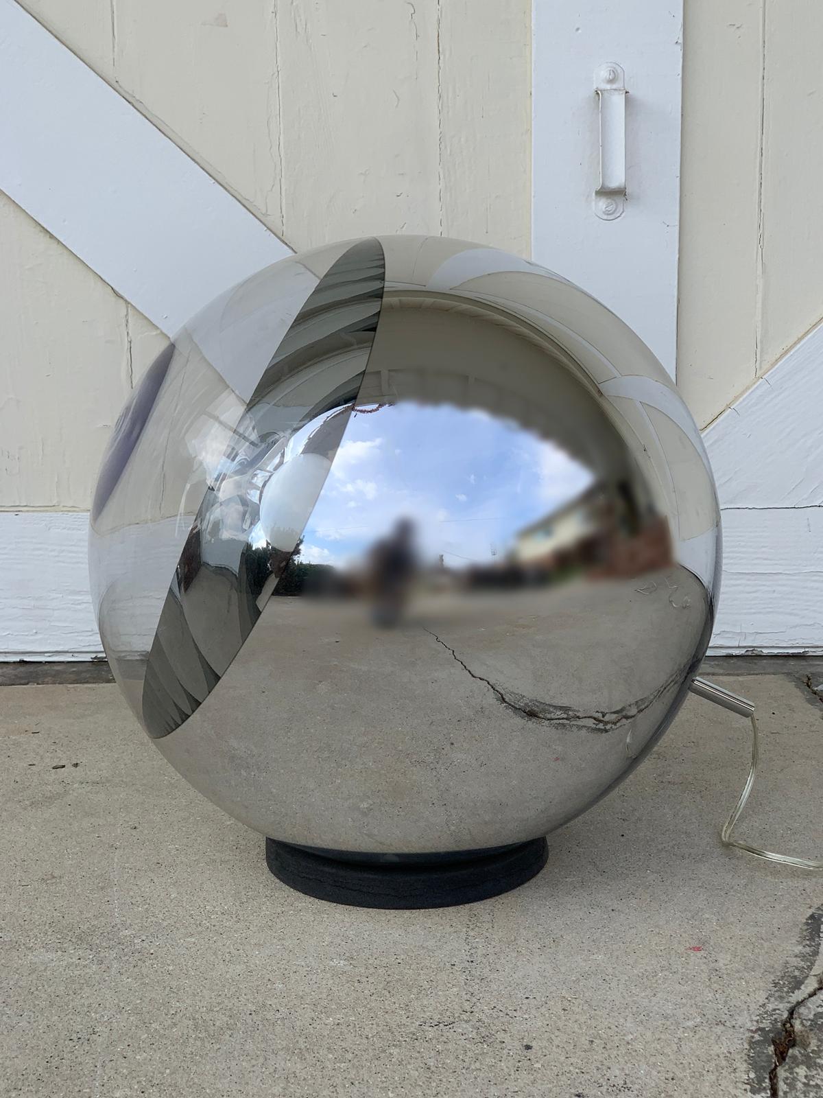 Manufactured and designed by Tom Dixon

As iconic as the space helmet, the highly reflective mirror ball floor lamps are created by exploding a thin layer of pure metal onto the internal surface of a polycarbonate globe. It can be used solo or in