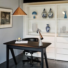 Tom Dixon 'Pose' Polished Silver Conical Adjustable Steel Pendant