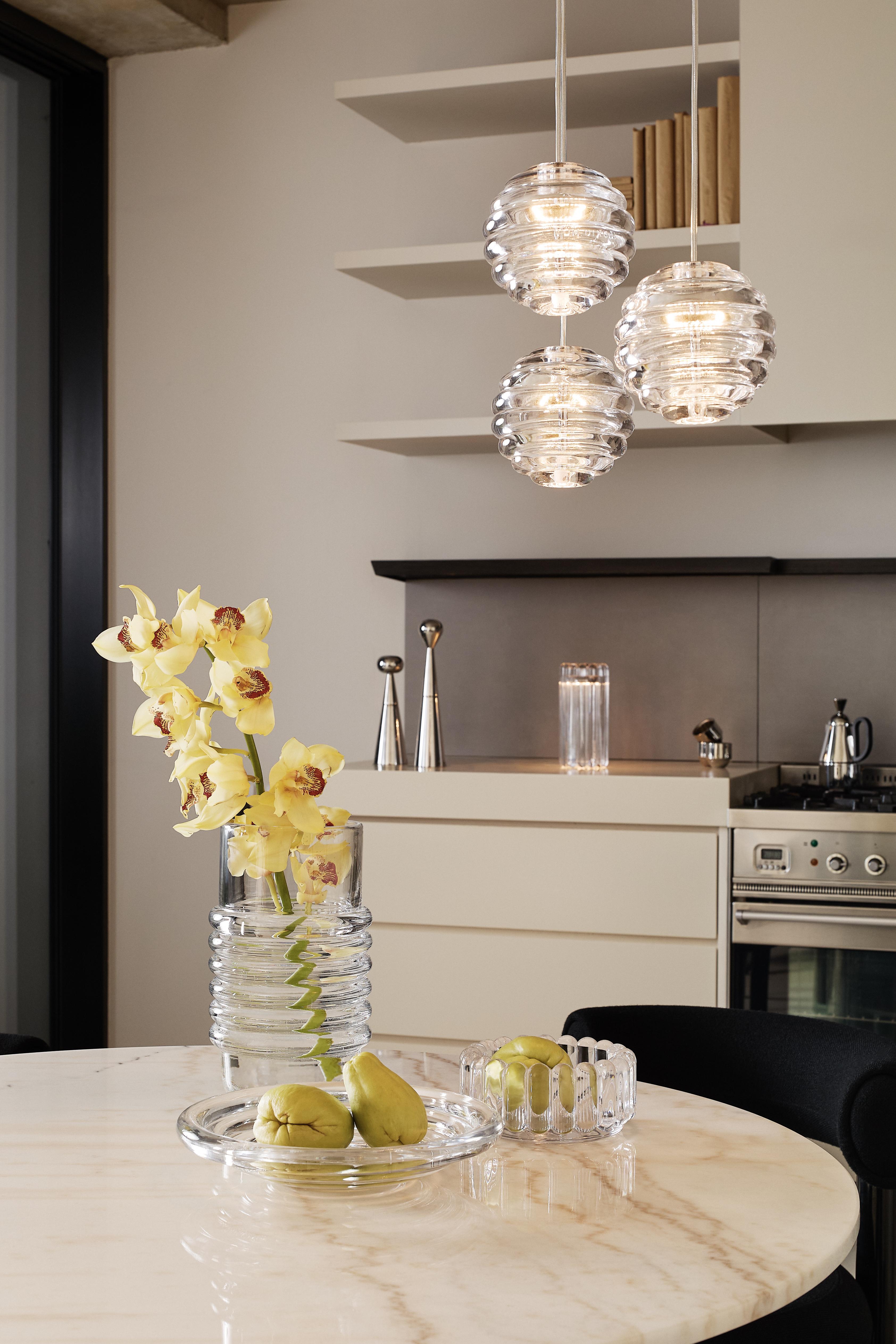 Pressed Tom Dixon 'Press' Mini Sphere Glass Pendant For Sale