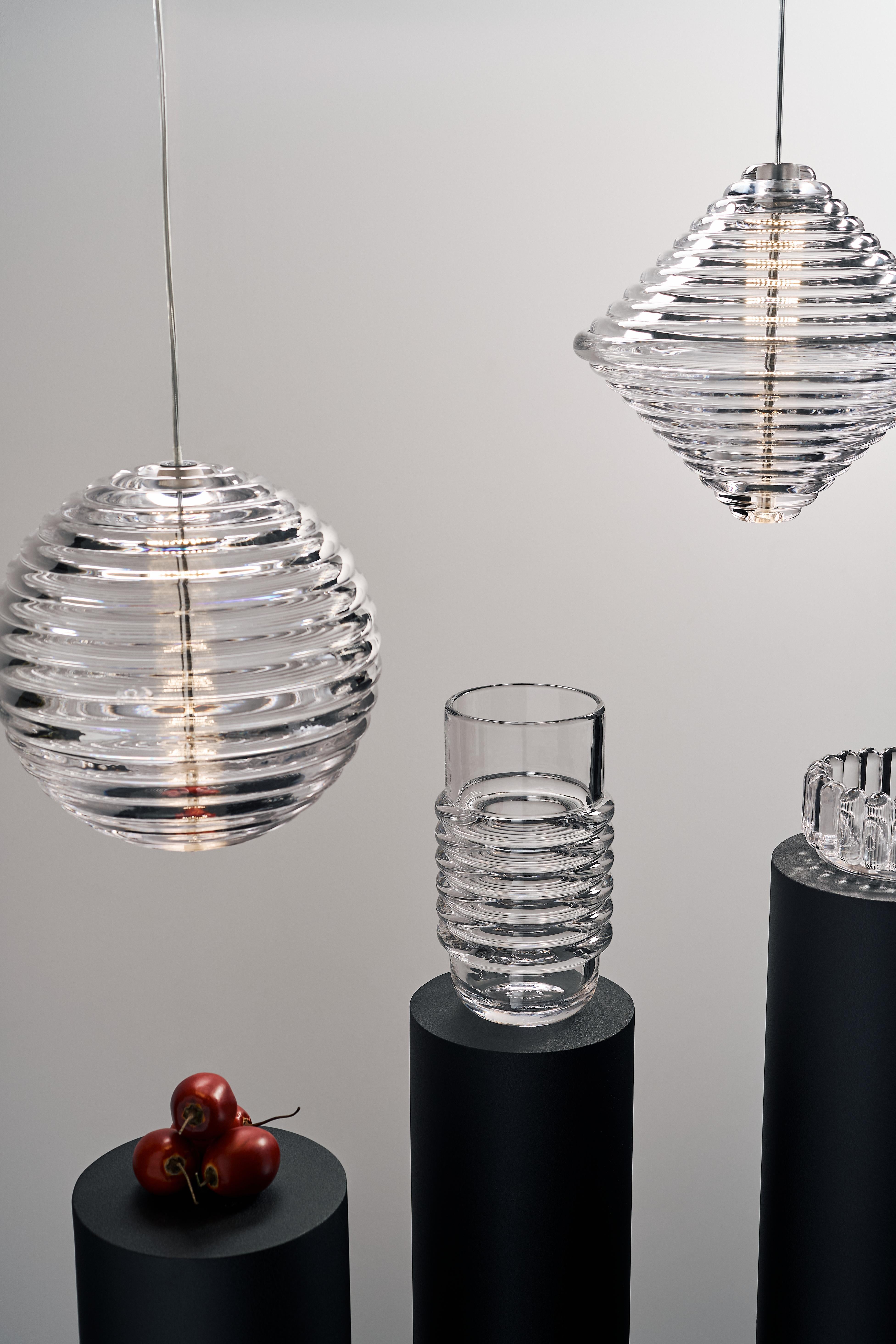 Contemporary Tom Dixon 'Press' Mini Sphere Glass Pendant For Sale
