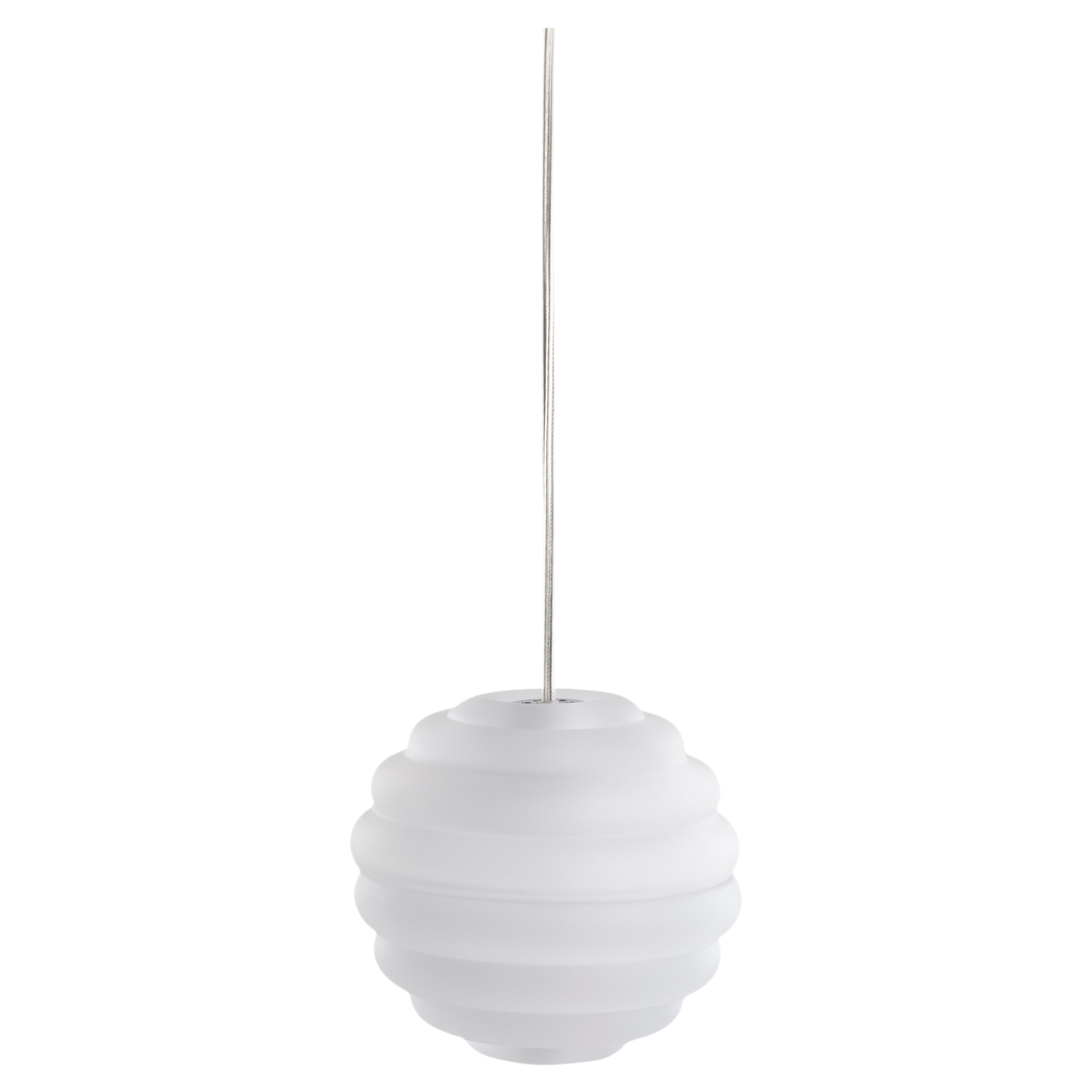 Tom Dixon 'Press' Mini Sphere Pendant, Frosted Glass, Modern Design, UK