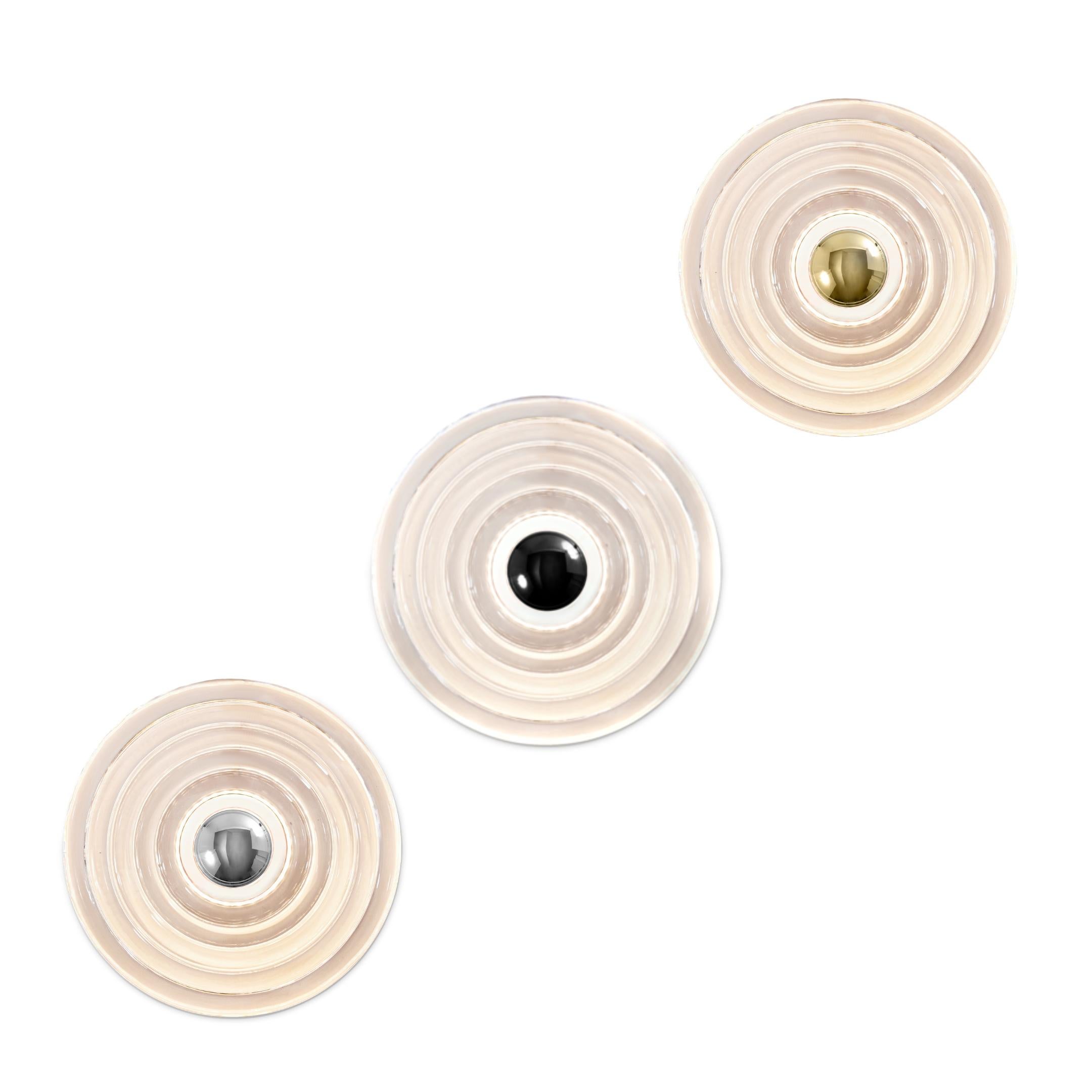Applique ronde « Press Surface » de Tom Dixon en verre transparent avec capuchon interchangeable en vente 4