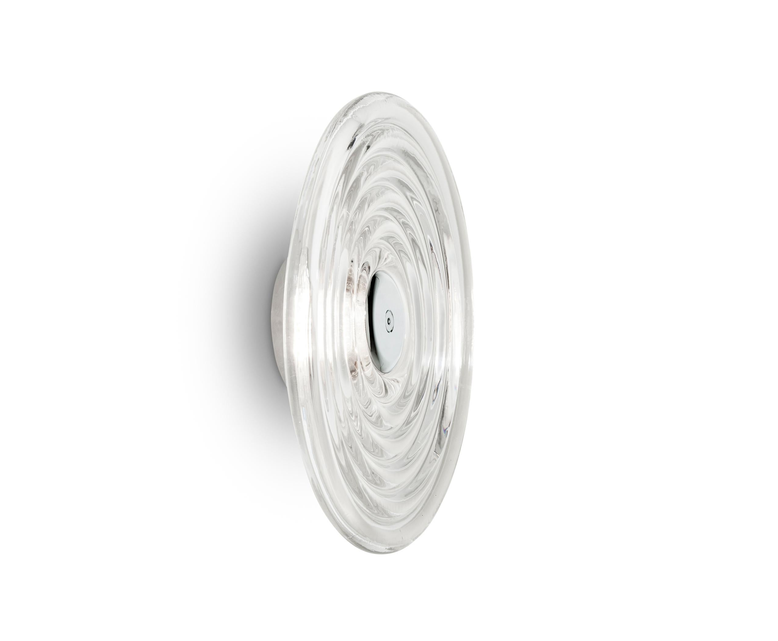 Verre Applique ronde « Press Surface » de Tom Dixon en verre transparent avec capuchon interchangeable en vente