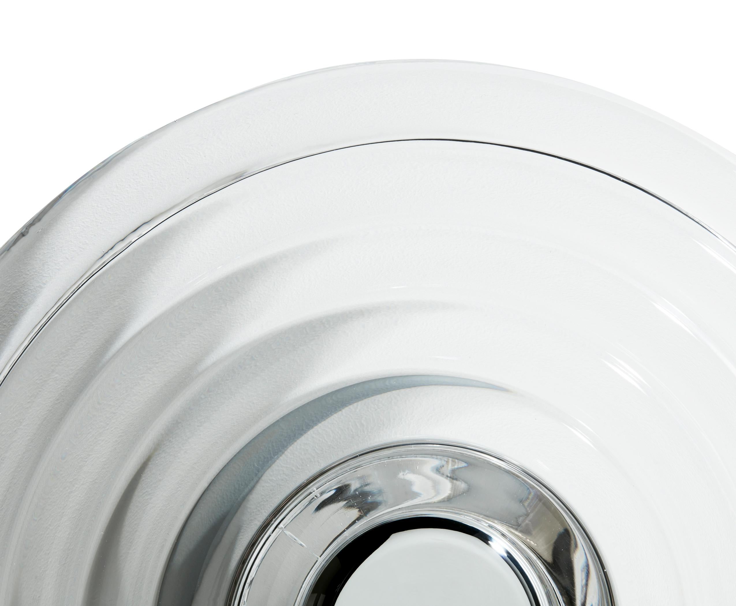 Applique ronde « Press Surface » de Tom Dixon en verre transparent avec capuchon interchangeable en vente 1