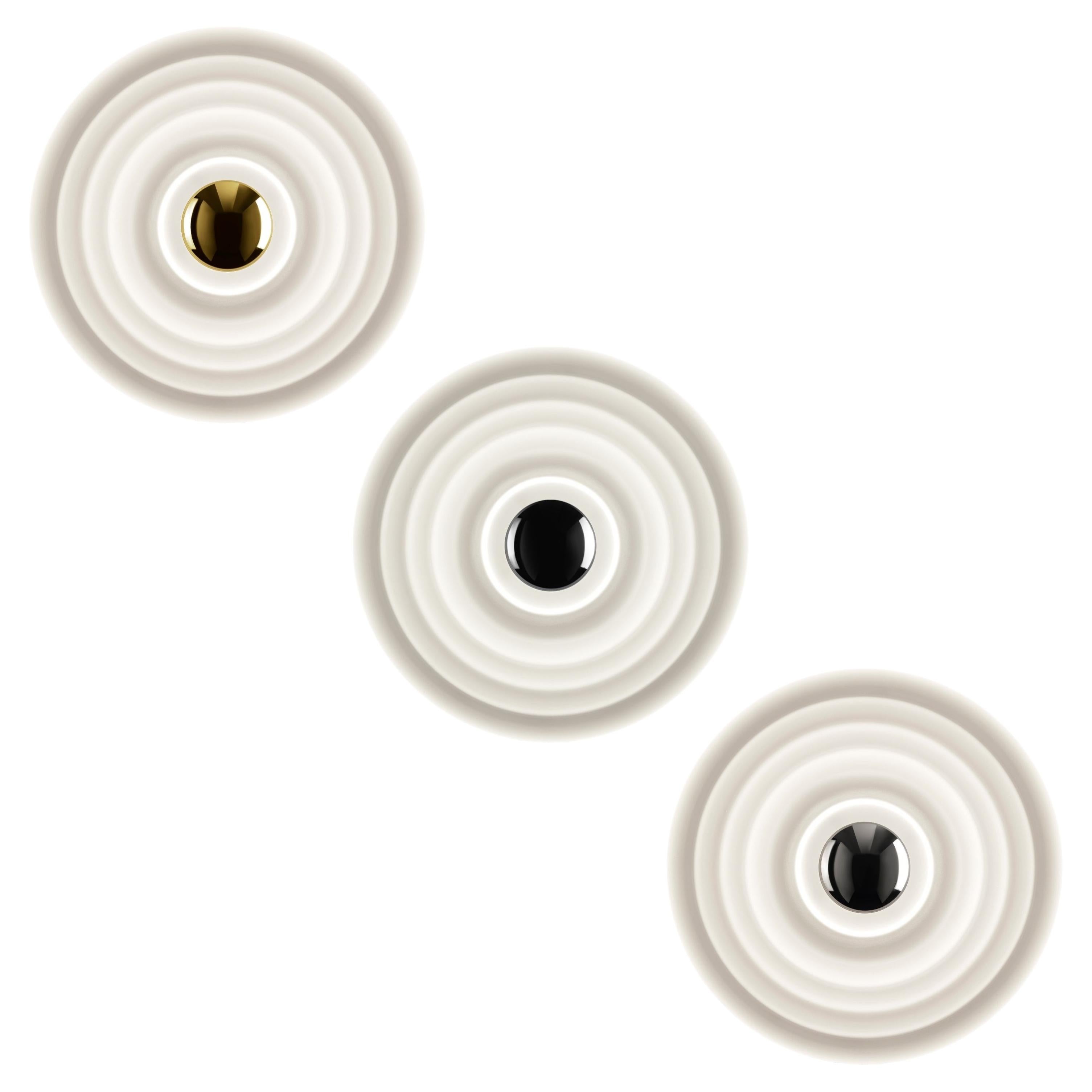 Tom Dixon 'Press Surface' Frosted Glass Wall Light With Interchangeable Cap For Sale
